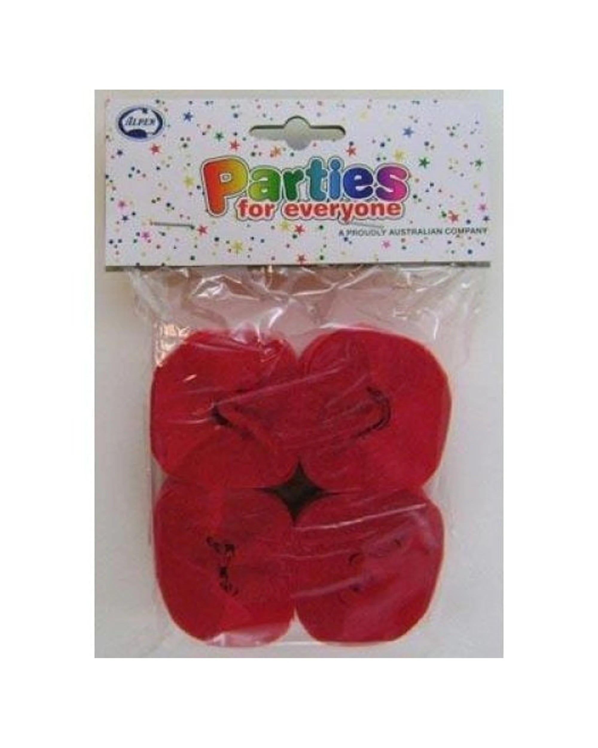 1 Alpen 4pc Crepe Streamer Party Decoration Scarlet - Red, 1 of 1