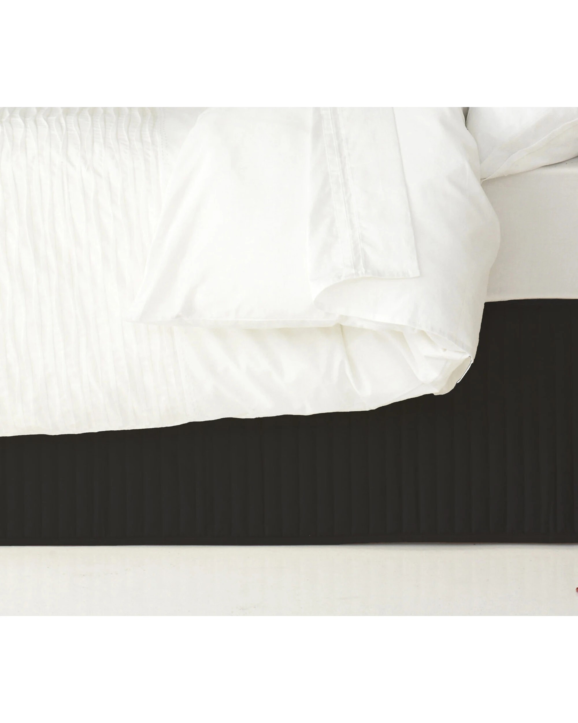 1 Ardor Boudoir Quilted Valance Polyester - King Single Bed - Black, 1 of 1