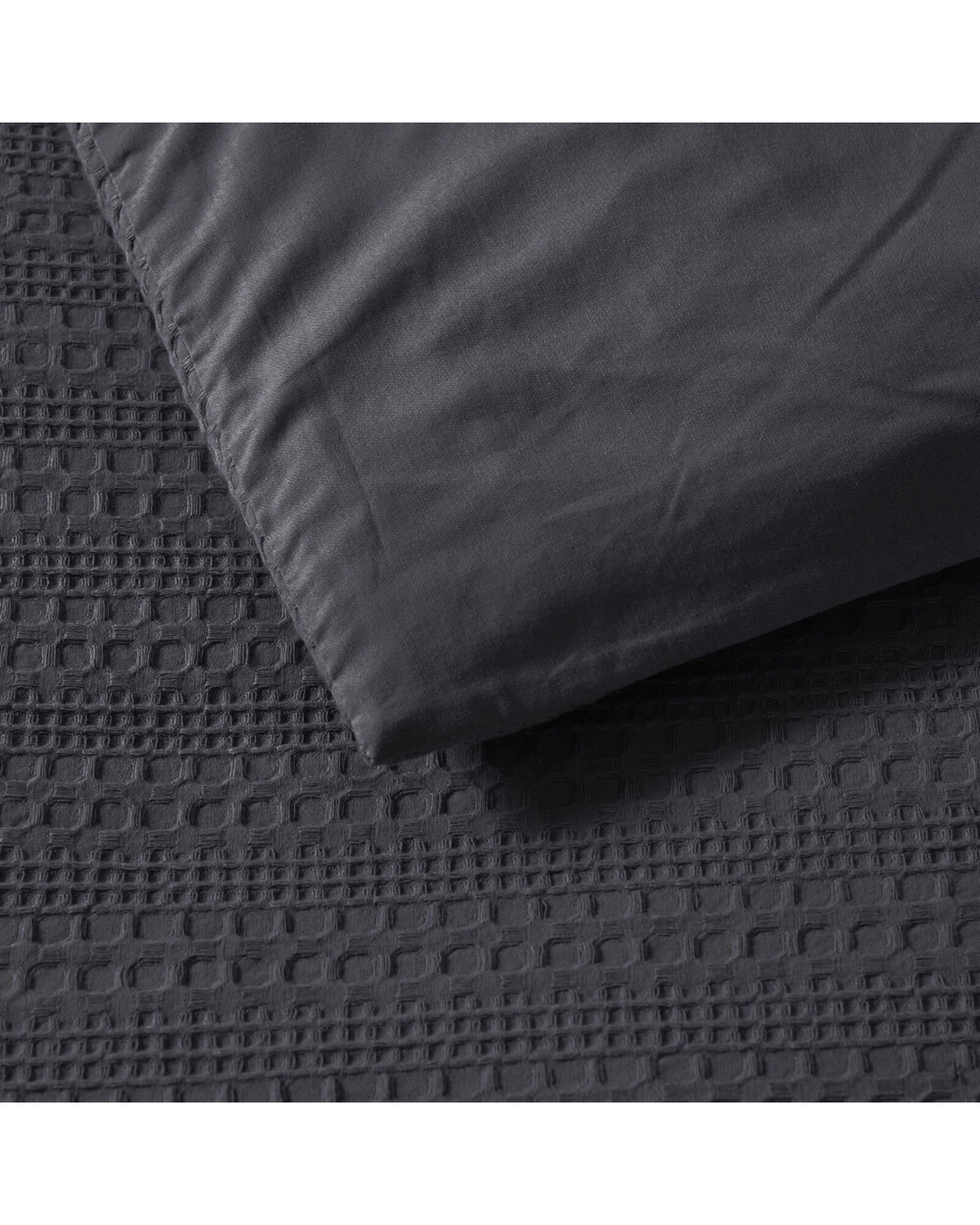 4 Bianca Kahlani Queen Polyester Quilt Cover & Pillowcase Set - Black, 4 of 4