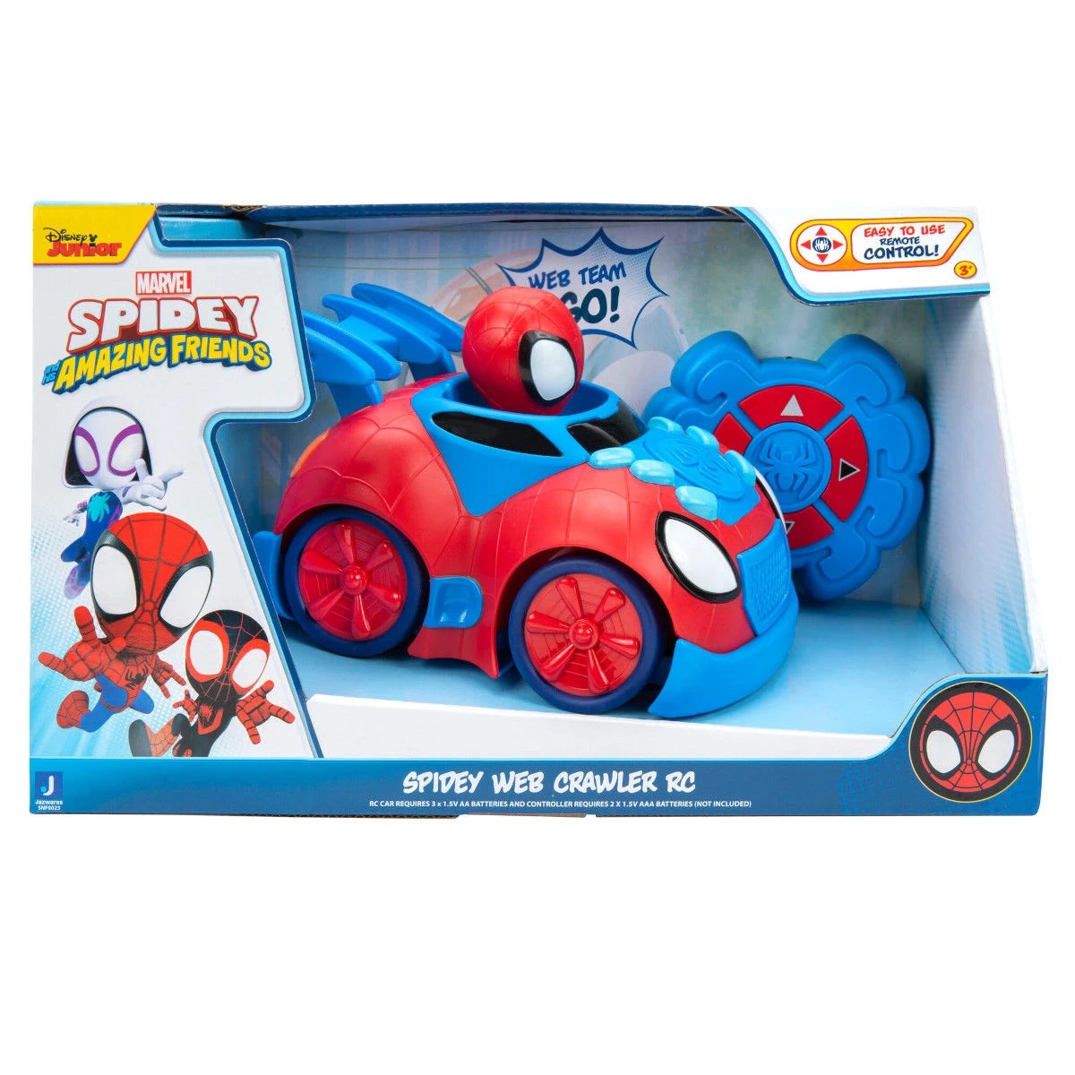 1 Disney Junior Marvel Spidey and His Amazing Friends Web Crawler RC Vehicle, 1 of 6