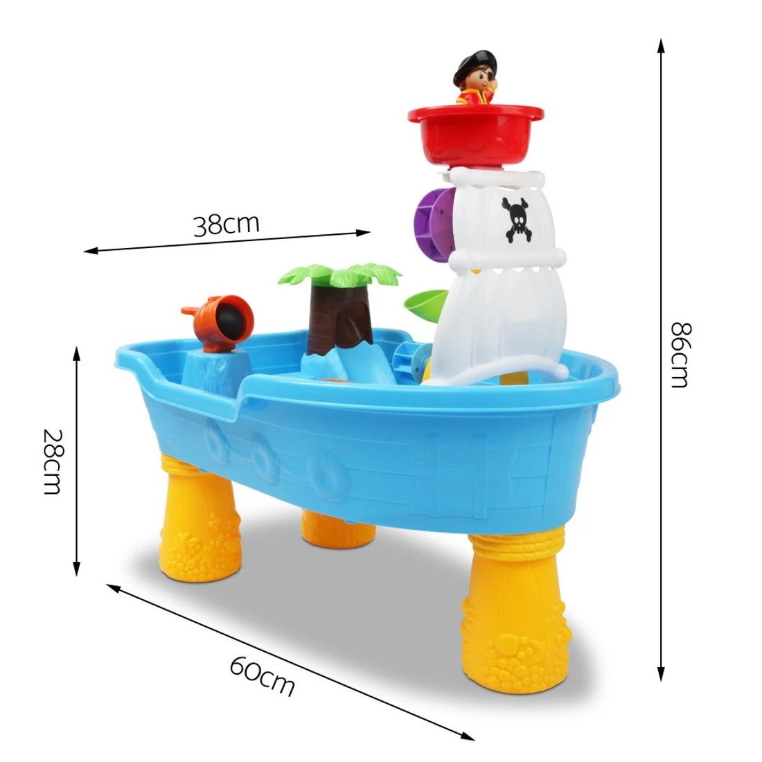 2 Keezi Kids Sandpit Pretend Play Set Sand Water Table Outdoor Beach Toy Children - Multi, 2 of 8