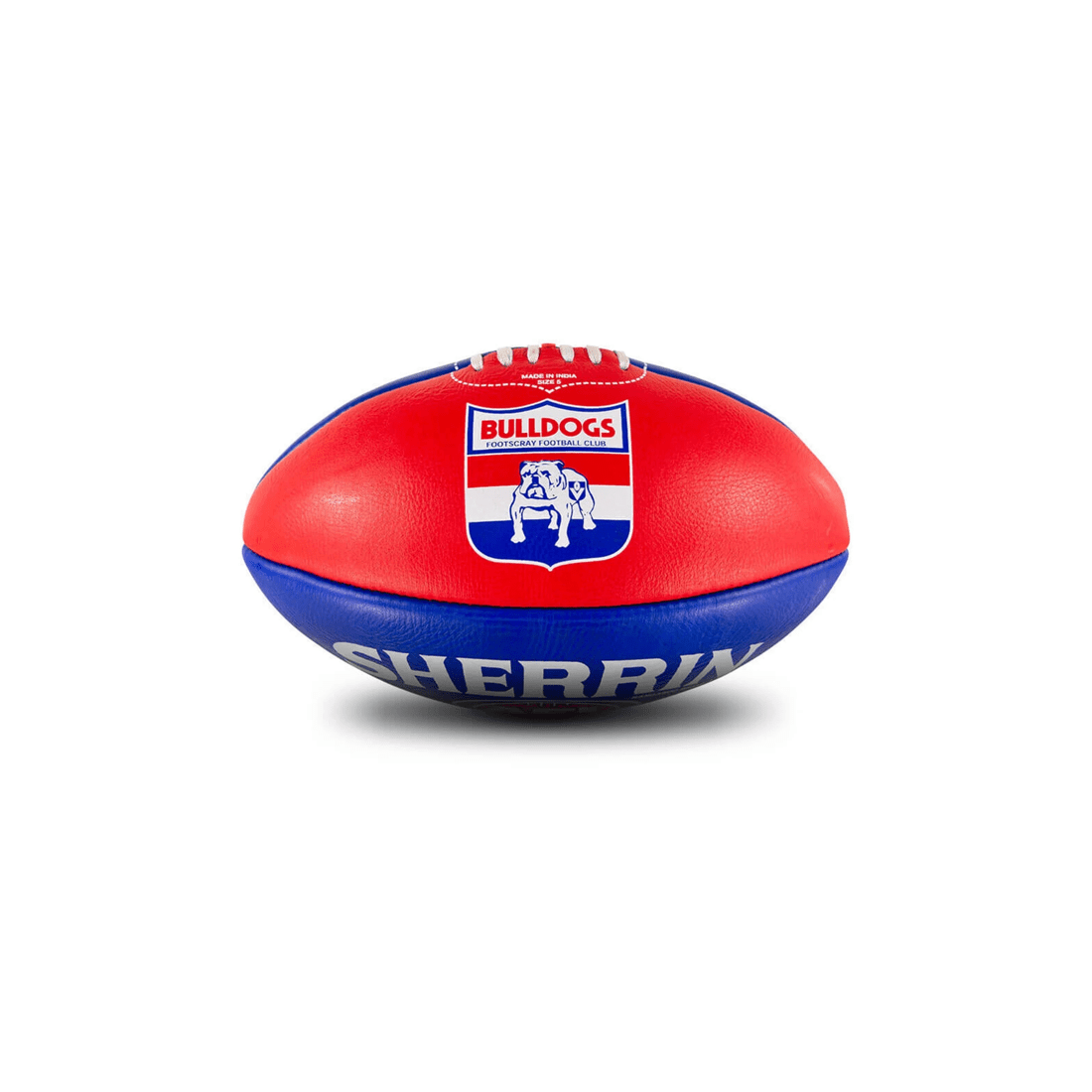 1 Sherrin AFL Team Leather Football Western Bulldogs Size 5 Training Grass Play - Multi, 1 of 4
