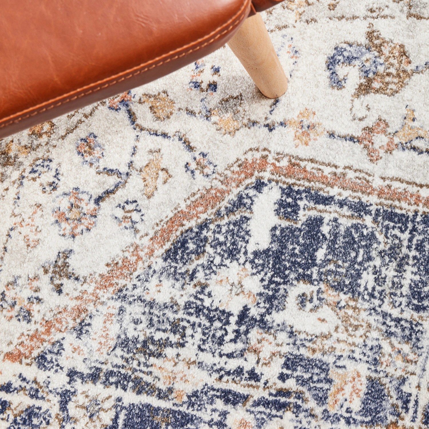 8 Common Ground Rugs Elite Lorissa 240x240cm - Large Round Power Loomed Pet Friendly Rug - Natural, 8 of 9