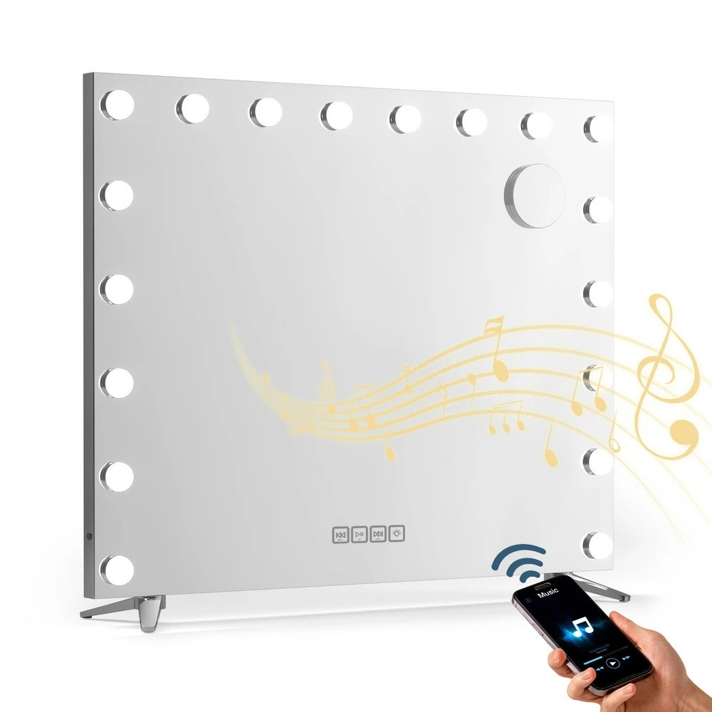 1 Embellir tooth Makeup Mirror 80x65cm Hollywood Vanity with LED Light Wall - Multi, 1 of 6