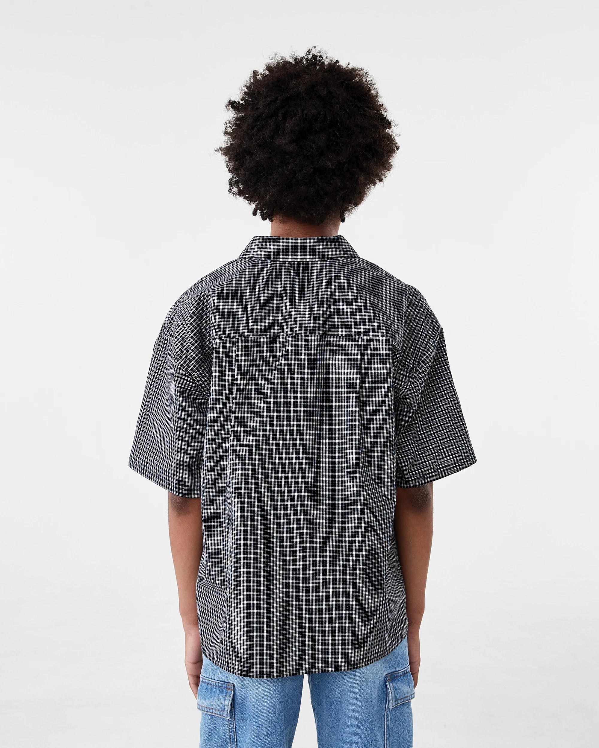 2 Short Sleeve Check Shirt Blacheck, 2 of 7