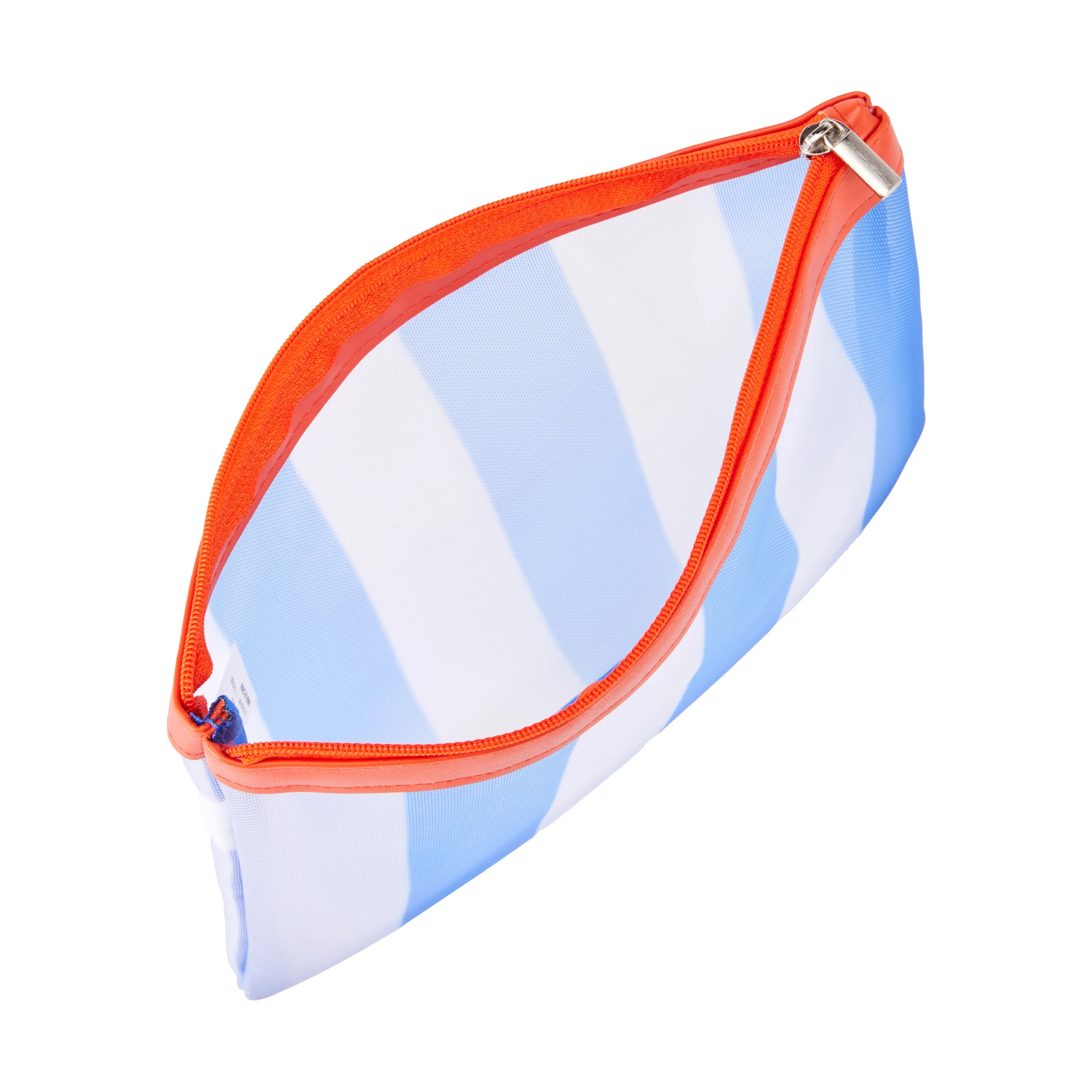 4 Mesh Stripe Pencil Case - Blue, 4 of 6