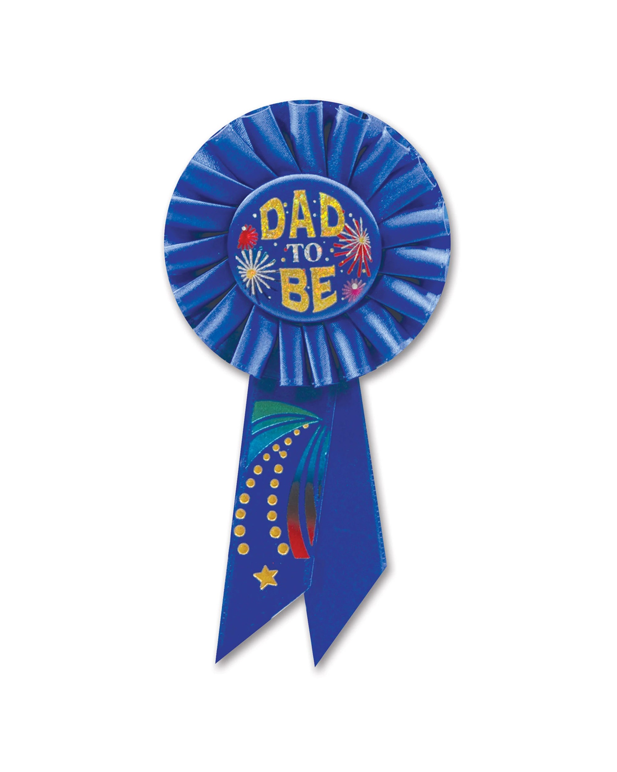 1 Beistle Dad to Be Ribbon Badge - Blue, 1 of 1