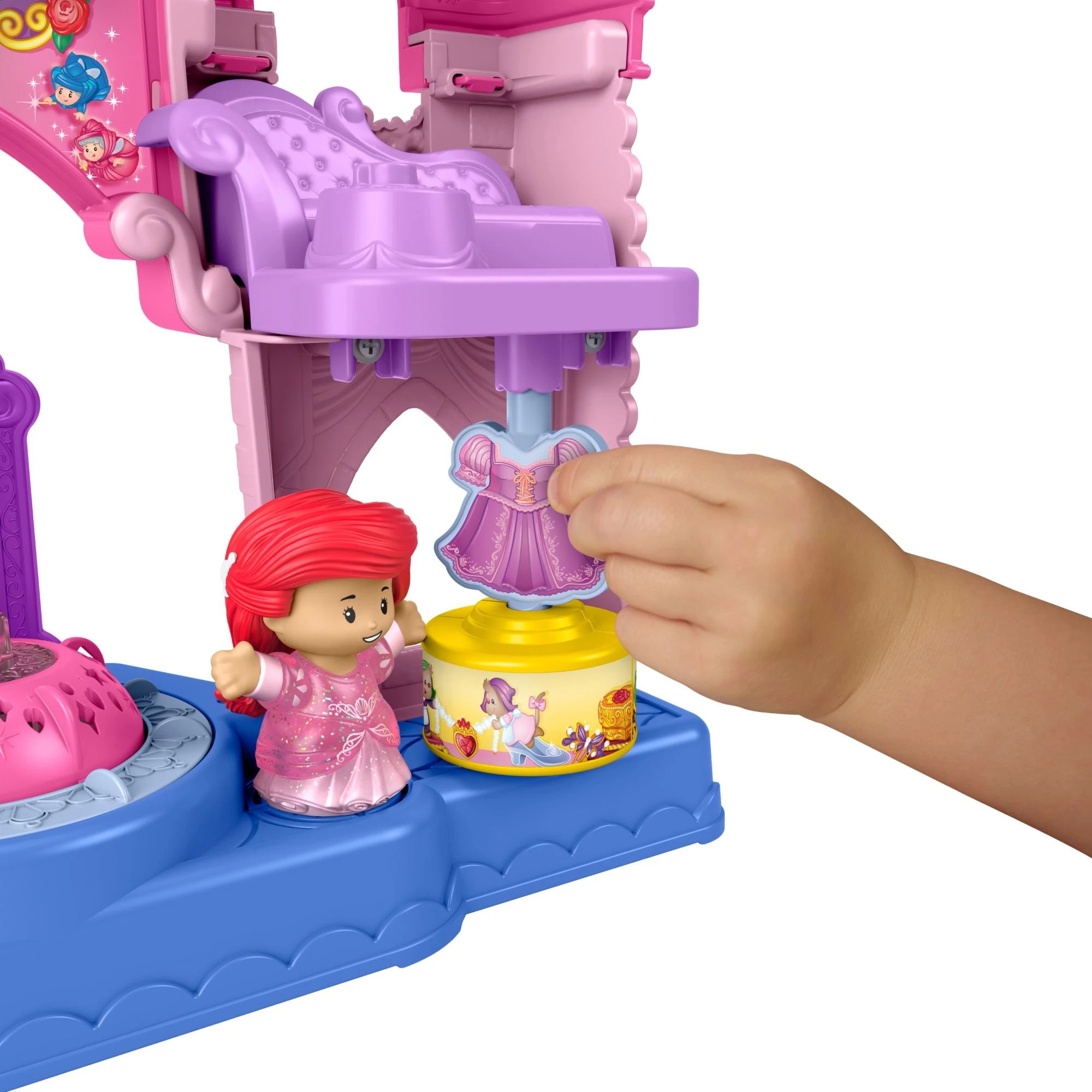 6 Fisher-Price Little People Disney Princess Shimmer & Glow Dress Shop Playset, 6 of 7
