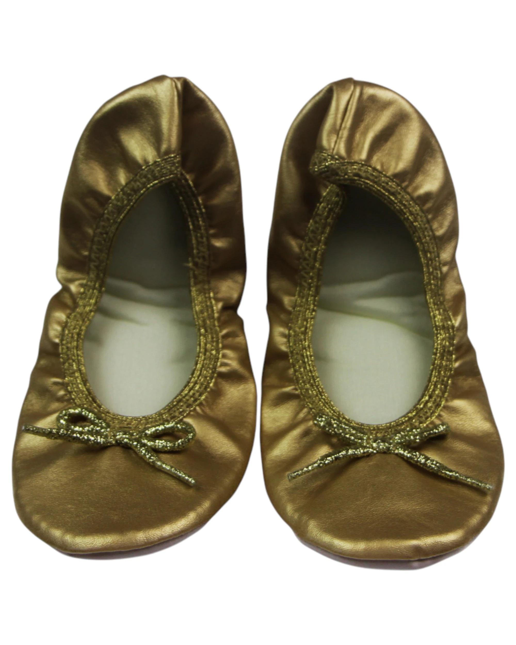 1 Jiffies Grosby Girls Kids Girl Ballet Dance Flat Slipper Shoes GOLD, 1 of 1