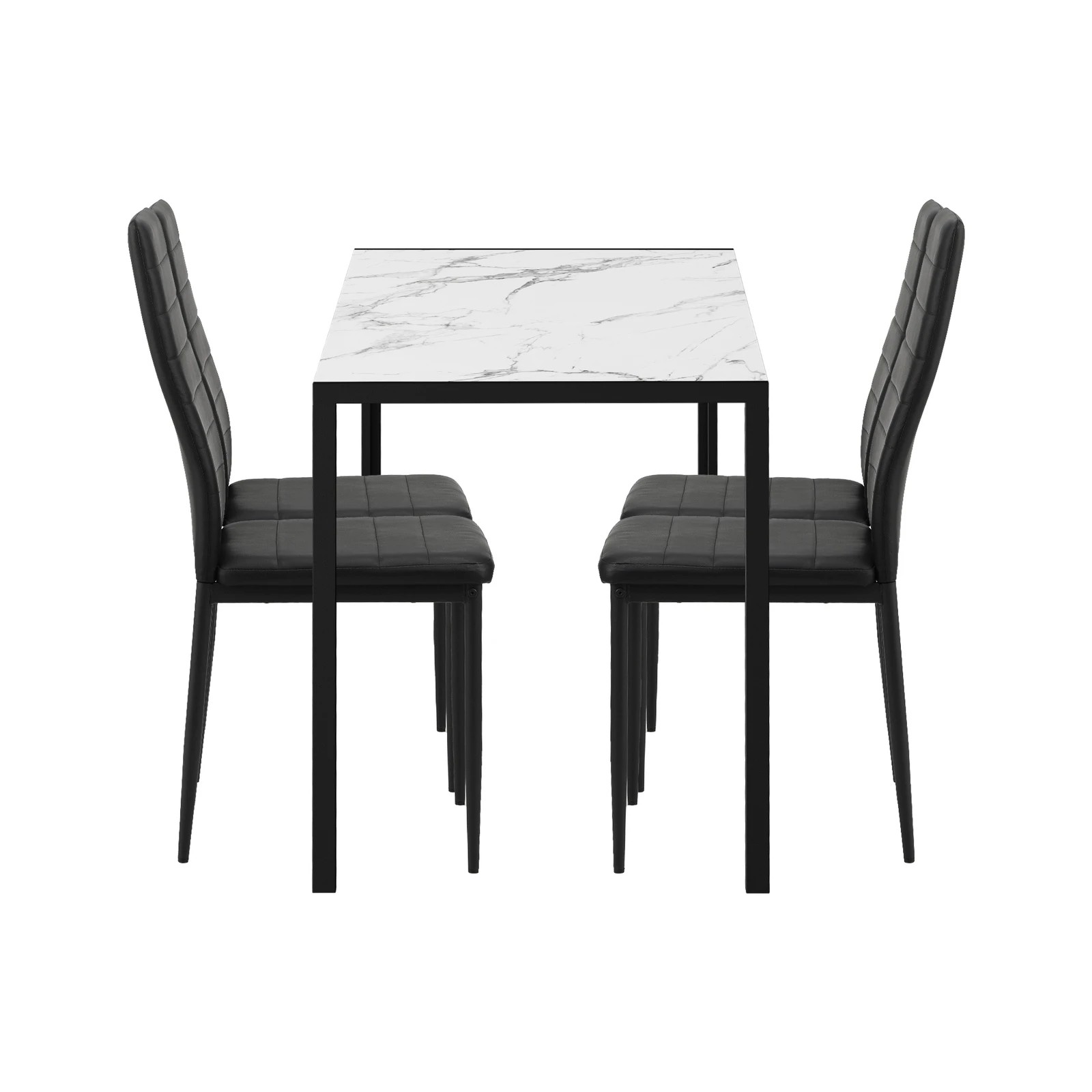 4 Oikiture 120cm Rectangle Dining Table With 4pcs Dining Chairs Marble
 - Multi, 4 of 7