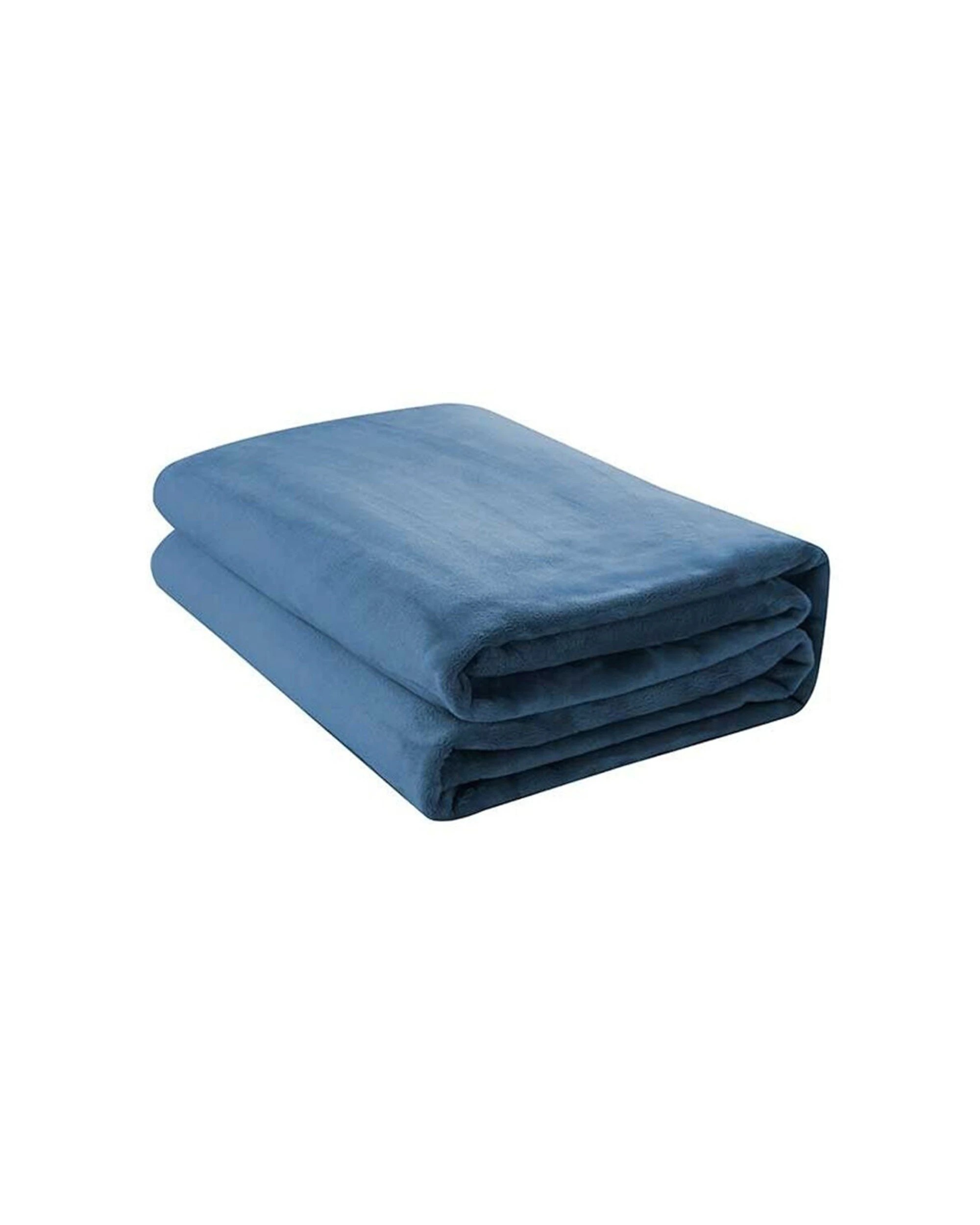 1 Jason Commercial Micro Fleece Blanket - Denim 225x245cm - Blue, 1 of 1