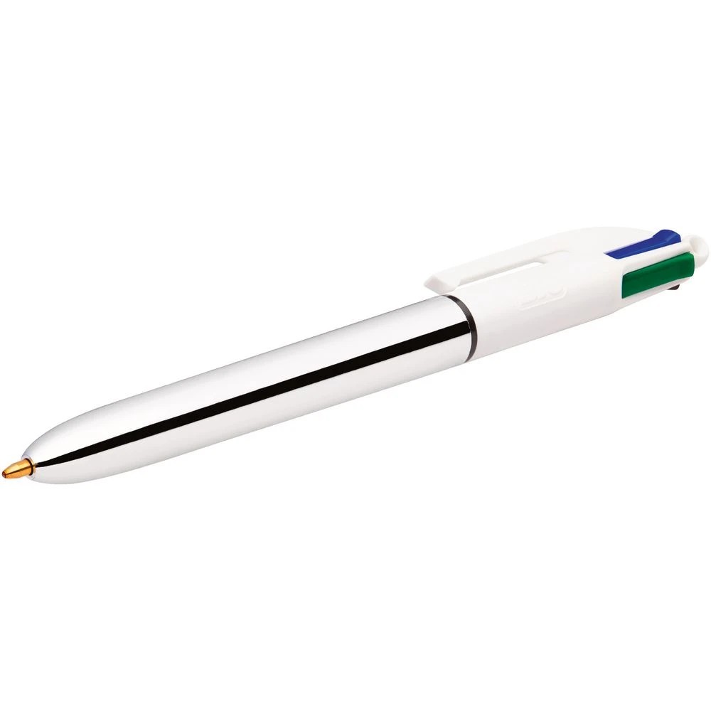 4 BIC 4 Colours Shine Ballpoint Pen Silver, 4 of 6