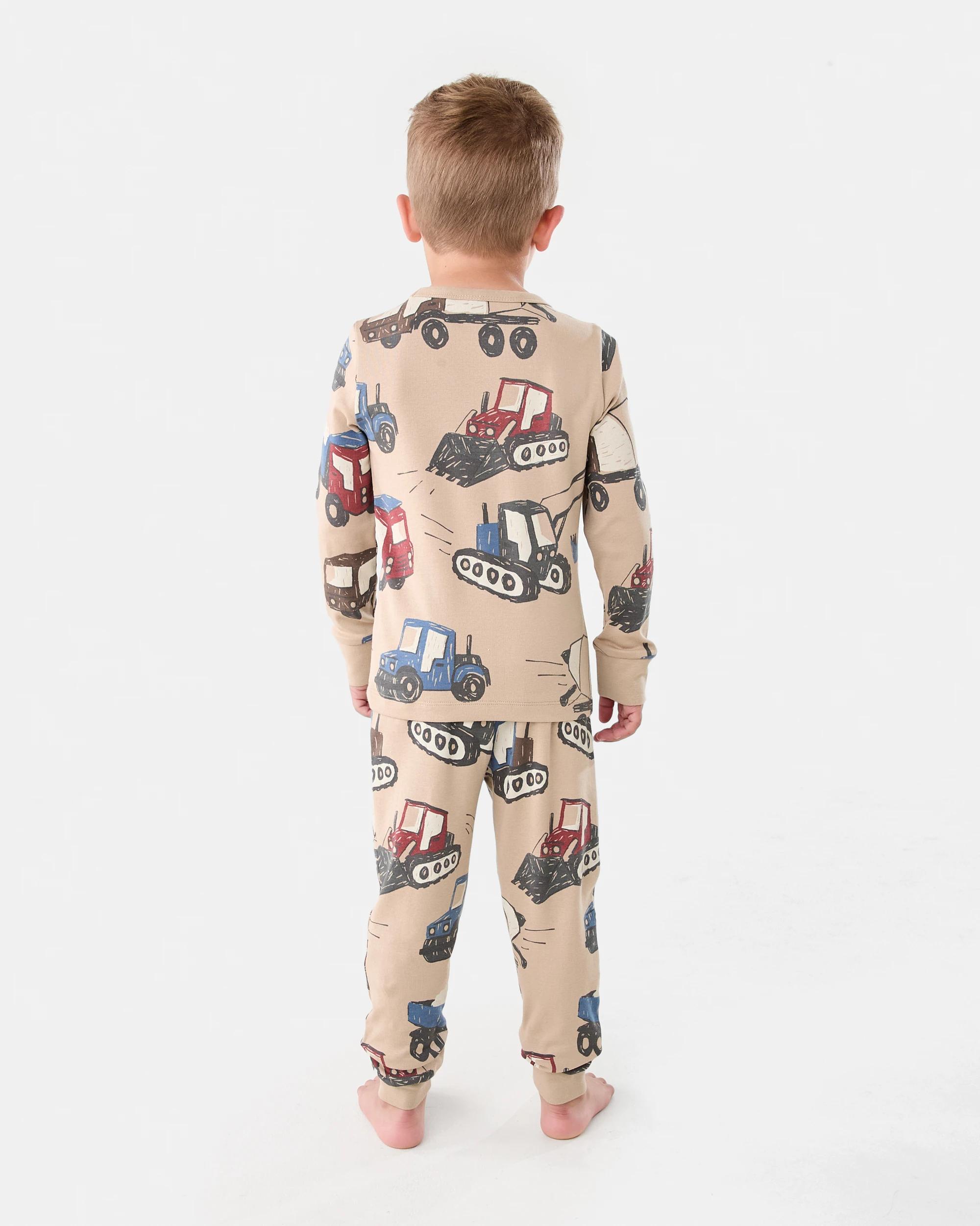 2 Rib Pyjama Set Brn Dig, 2 of 5