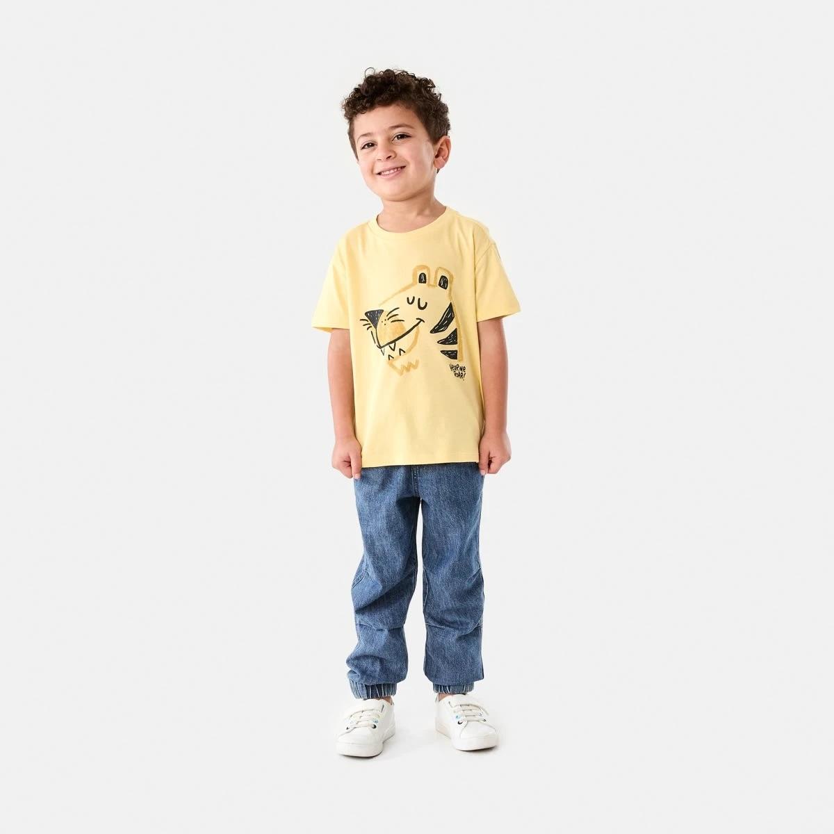 5 Chest Print T-shirt WILD ONES TIGER WASHED YELLOW, 5 of 6