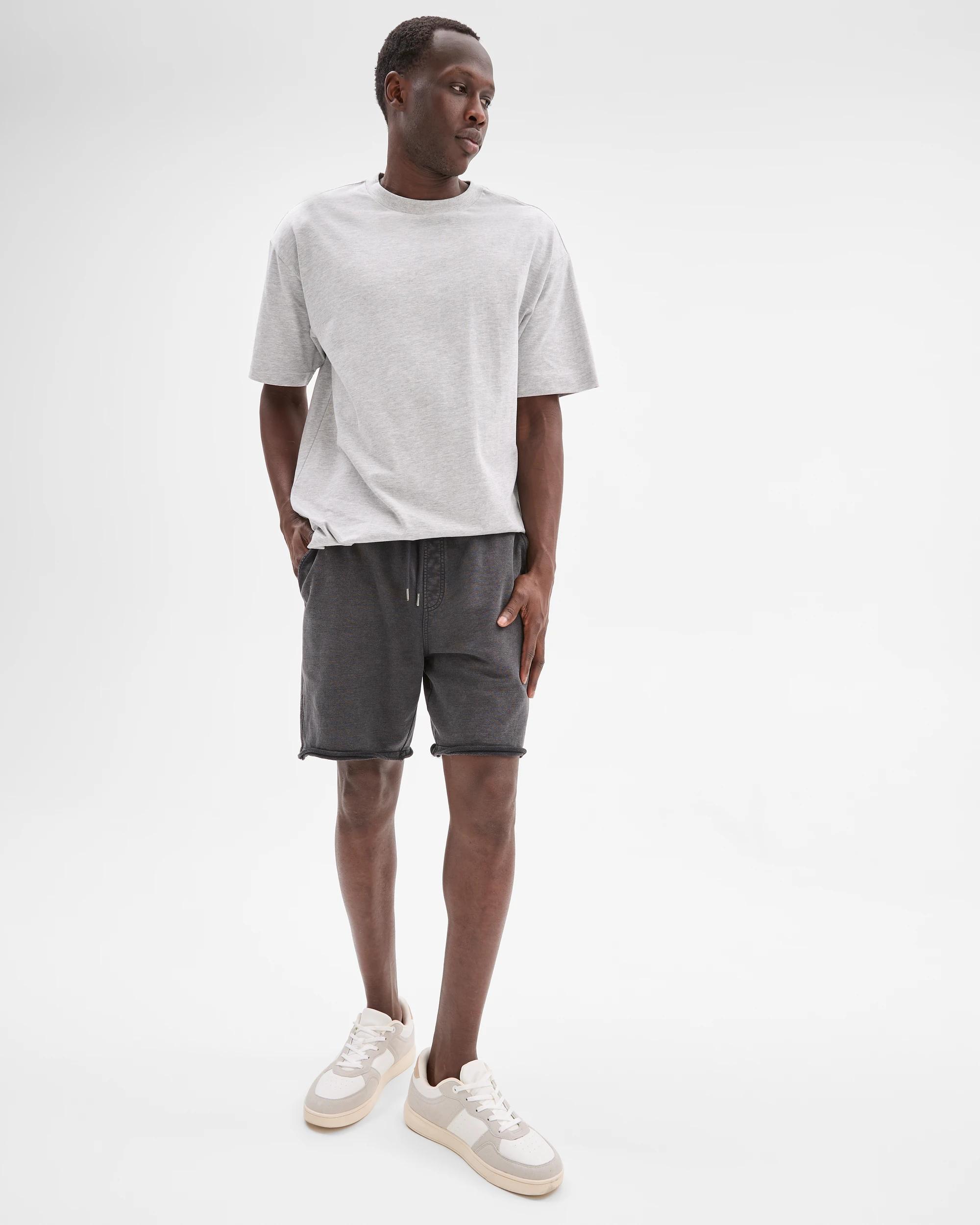 2 Australian Cotton Fleece Shorts - Commons BLACK, 2 of 5