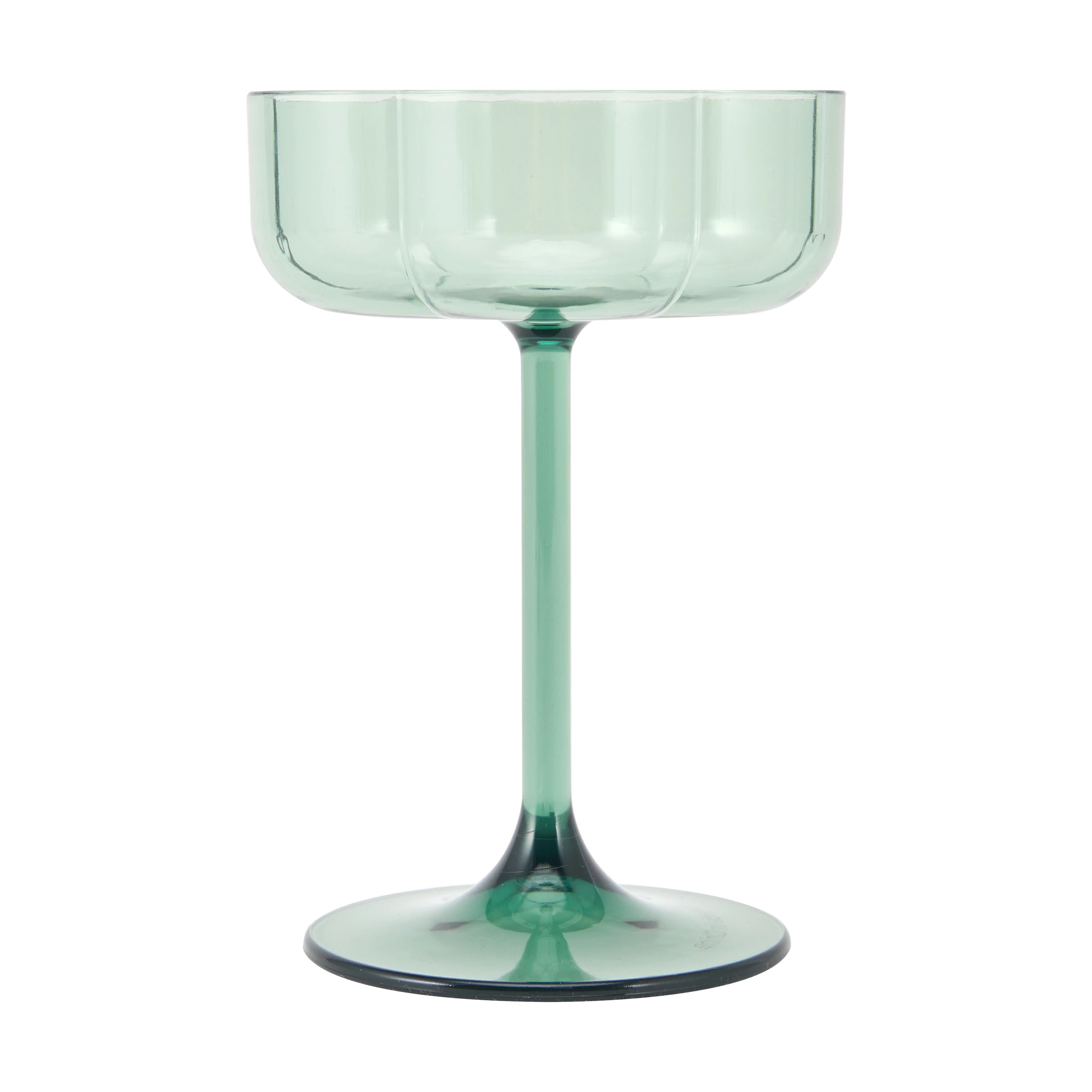 2 4 Green Acrylic Ripple Cocktail Glasses, 2 of 4