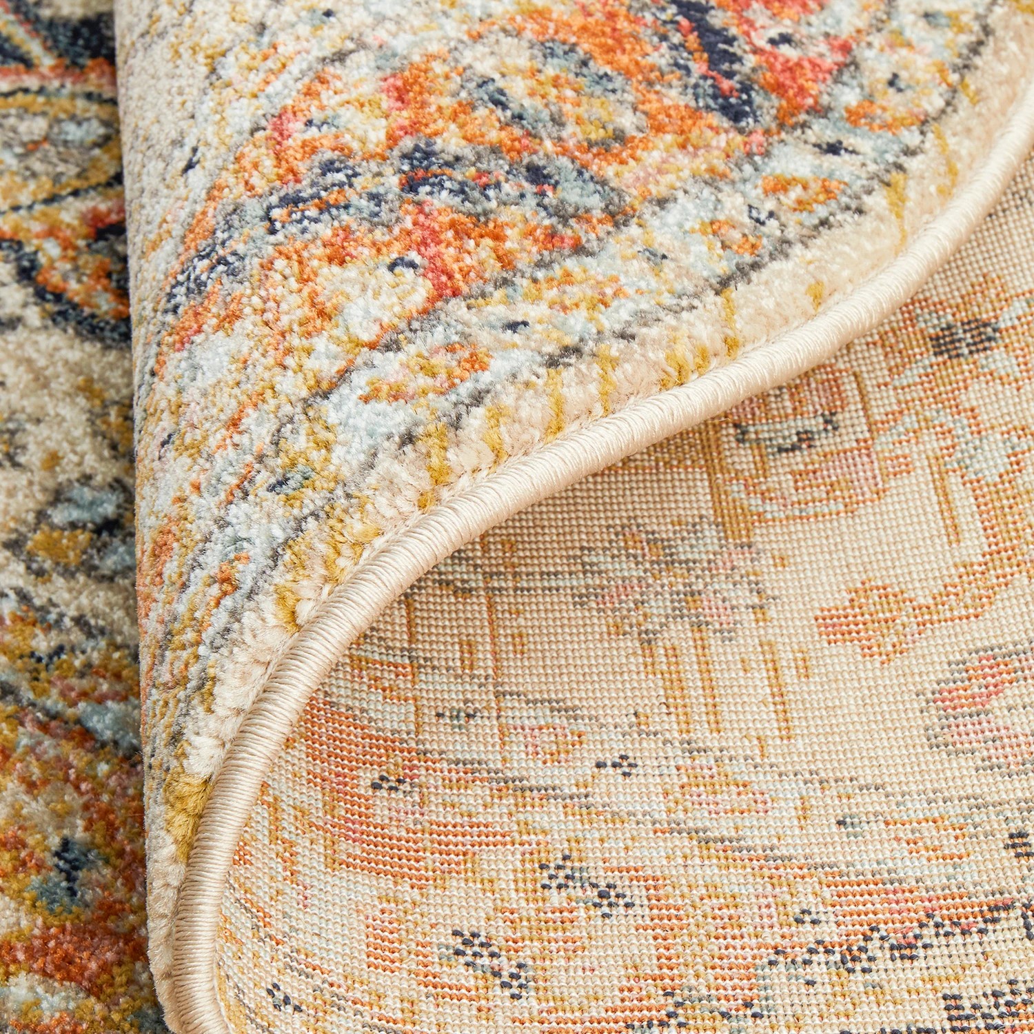 8 Common Ground Rugs Eterna 850 200x200cm - Medium Round Power Loomed Pet Friendly Rug - Beige, 8 of 8