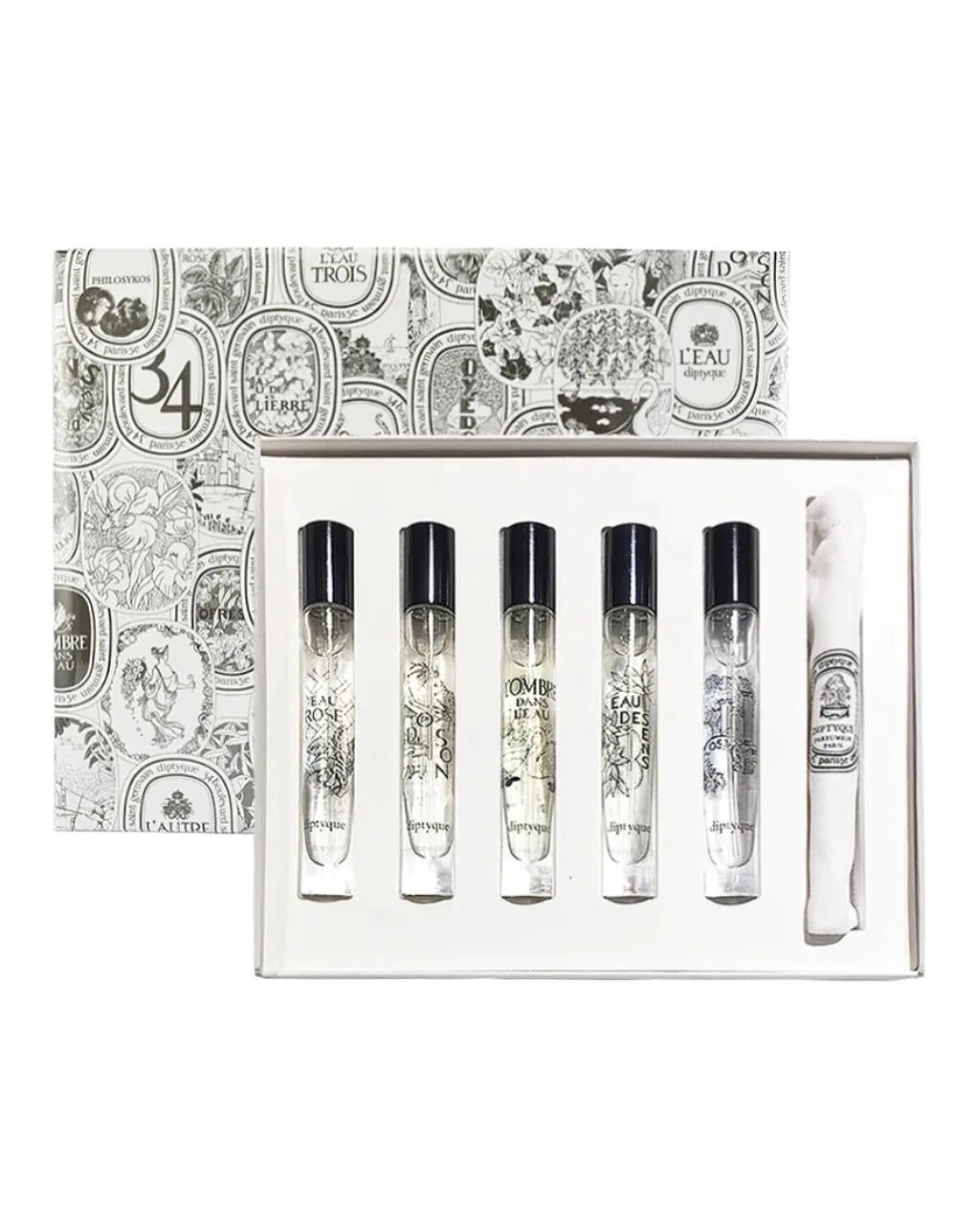 1 Diptyque Discovery EDT Set (Eau Rose, Do Son, L'Ombre Dans L'Eau, Eau De Sens, Philosykos) 5x7.5ml, 1 of 2