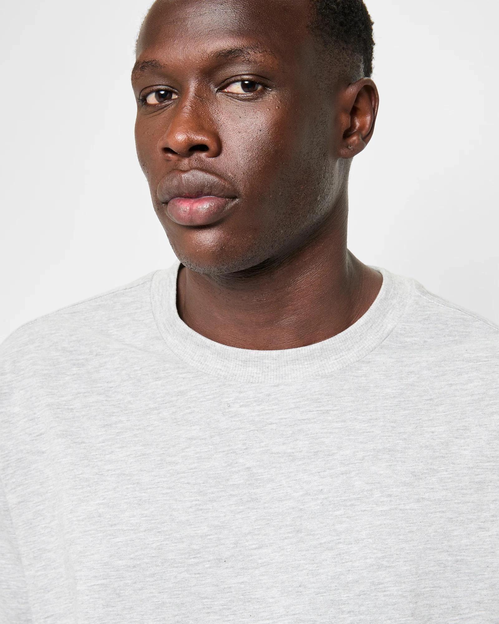 5 Commons Australian Cotton Oversized Heavy Core T-Shirt GREY MARLE, 5 of 7