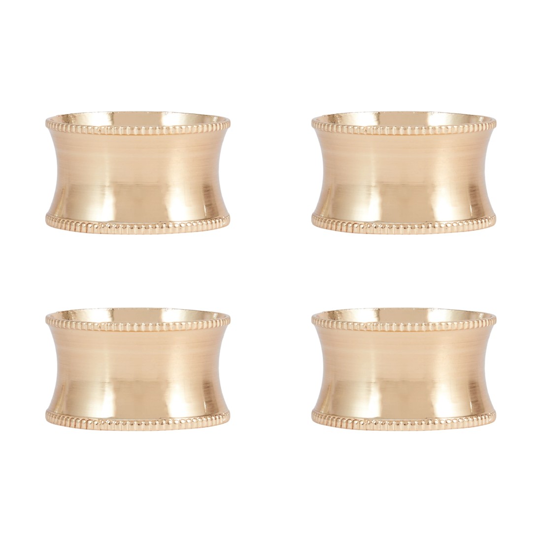 1 4 Pack Gold Look Napkin Rings, 1 of 4