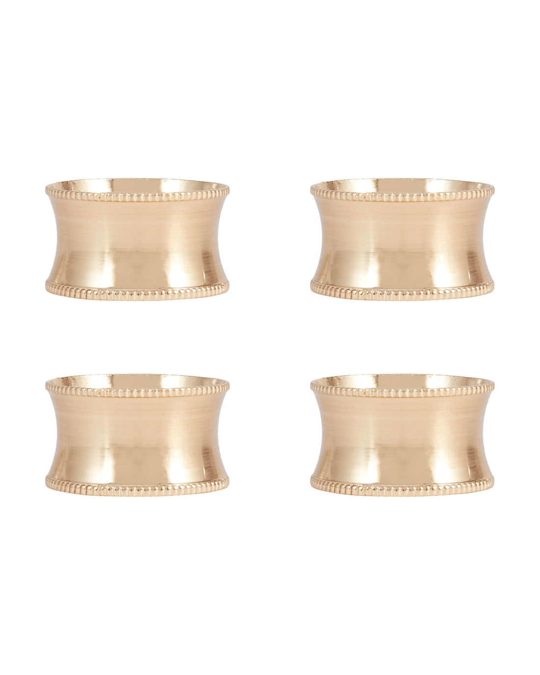1 4 Pack Gold Look Napkin Rings, 1 of 4