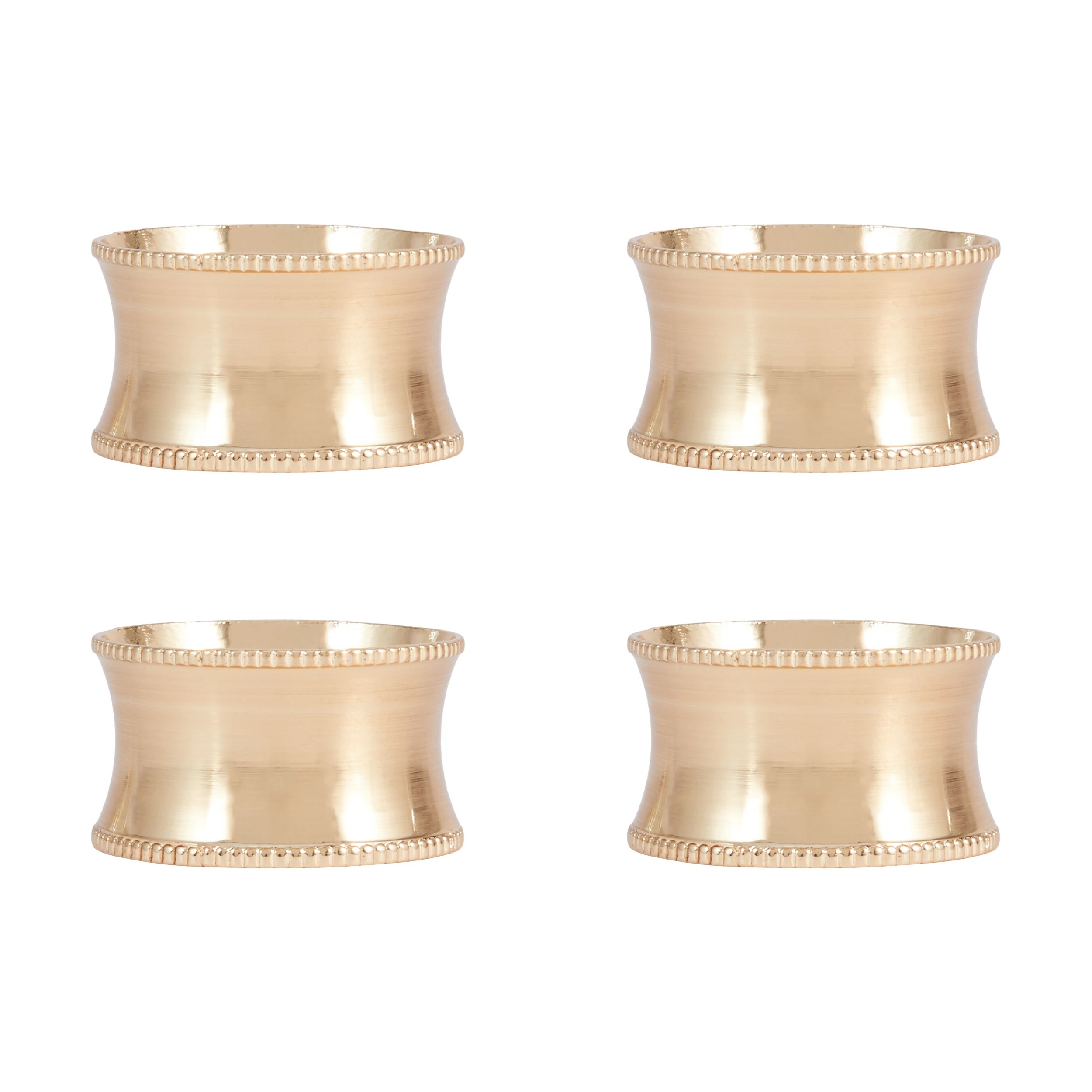 1 4 Pack Gold Look Napkin Rings, 1 of 4
