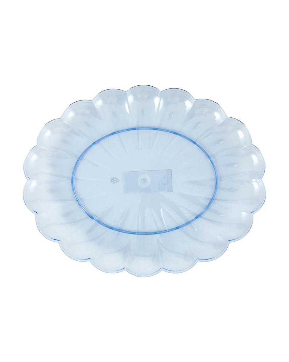 3 Blue Tinted Oval Platter, 3 of 4