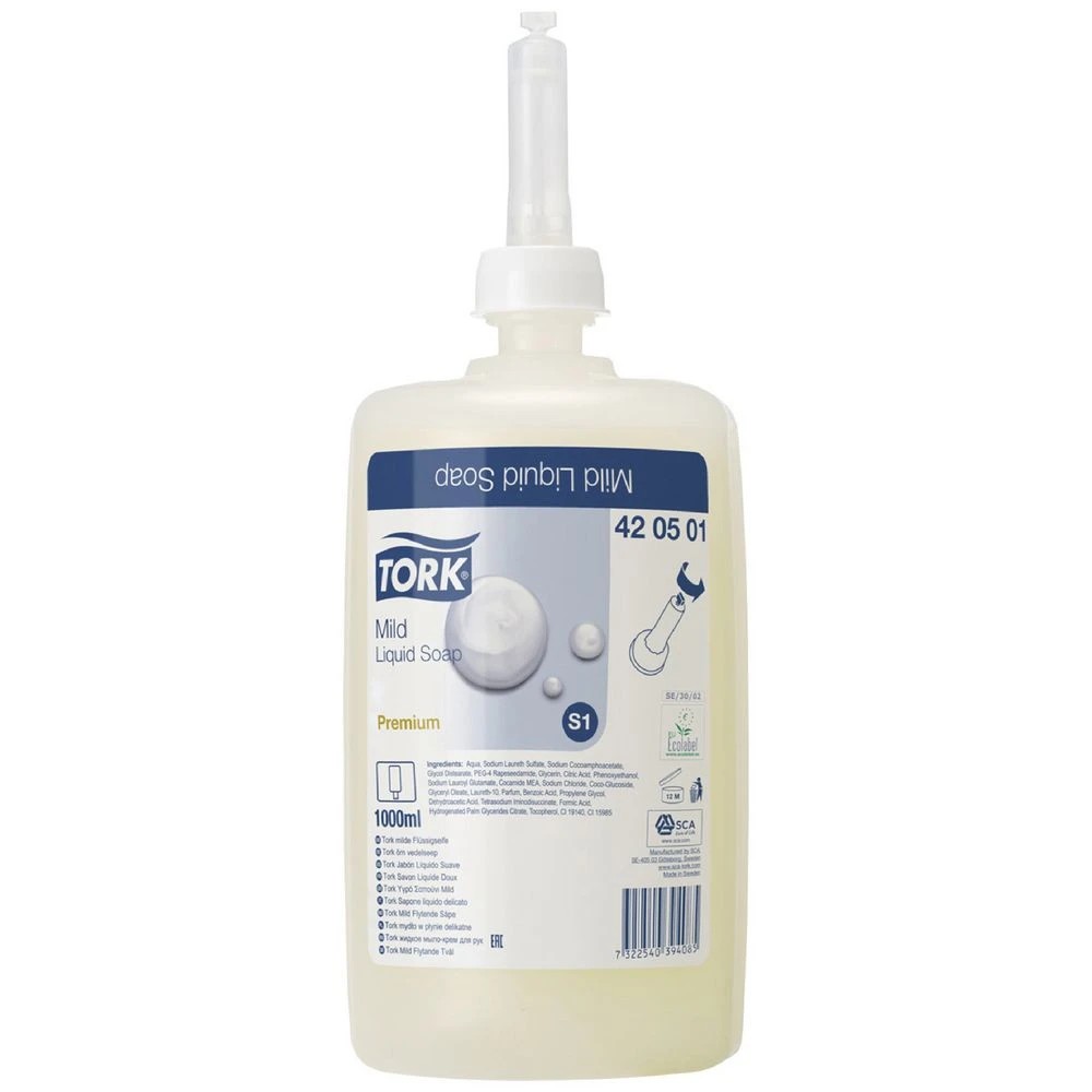 1 Tork S1 Premium Mild Liquid Soap 1L, 1 of 1