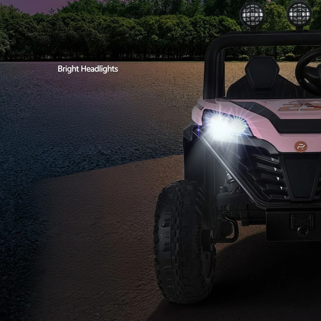 6 Rigo Kids Ride On Car Electric Toys Cars Headlight Music Remote Control - Pink, 6 of 7