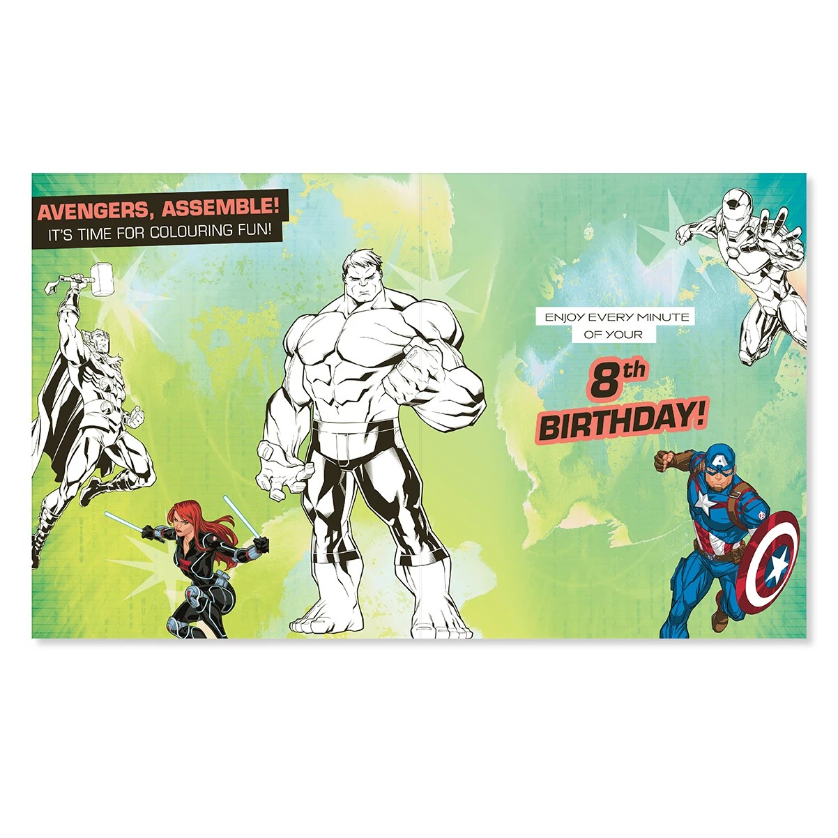 2 Hallmark 8th Birthday Card - Avengers, 2 of 3