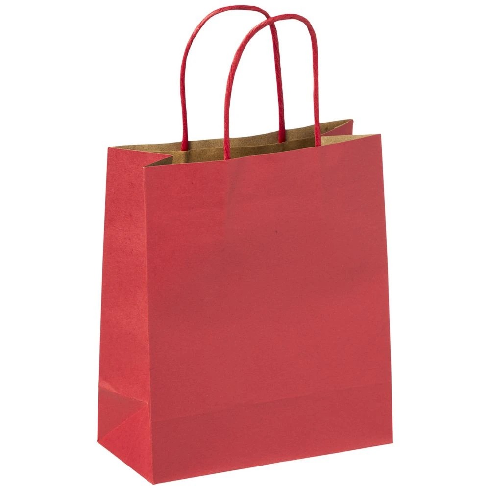 3 Officeworks Recycled Kraft Bags Small Red 25 Pack, 3 of 4