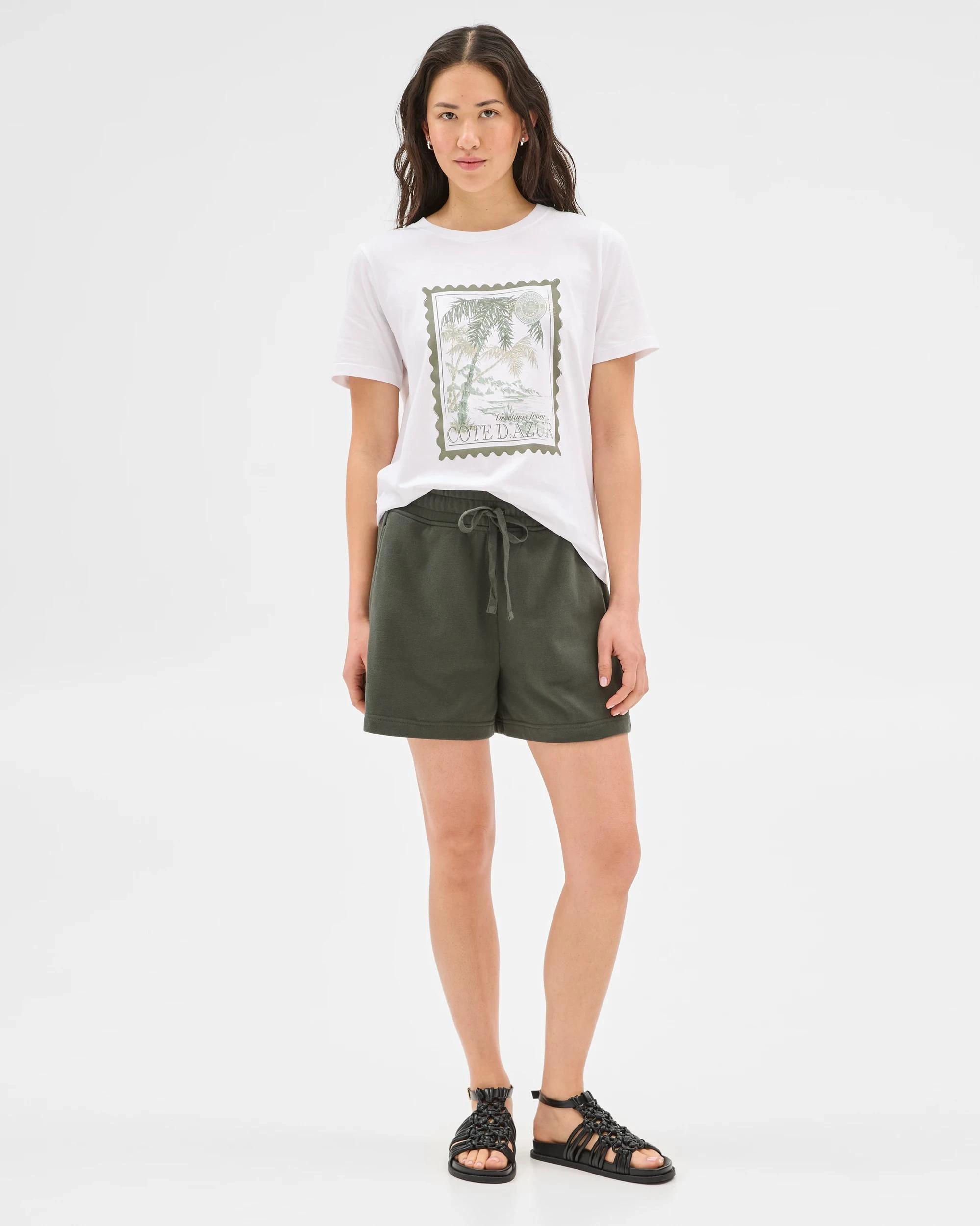 1 Target Australian Cotton Jersey Pull On Shorts Dark Khaki, 1 of 6