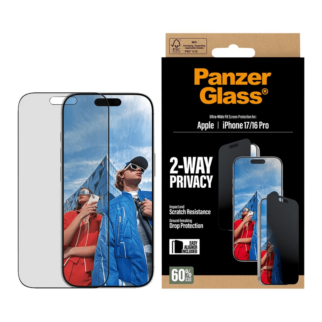 1 PanzerGlass Privacy Screen Protector iPhone 17, 1 of 3