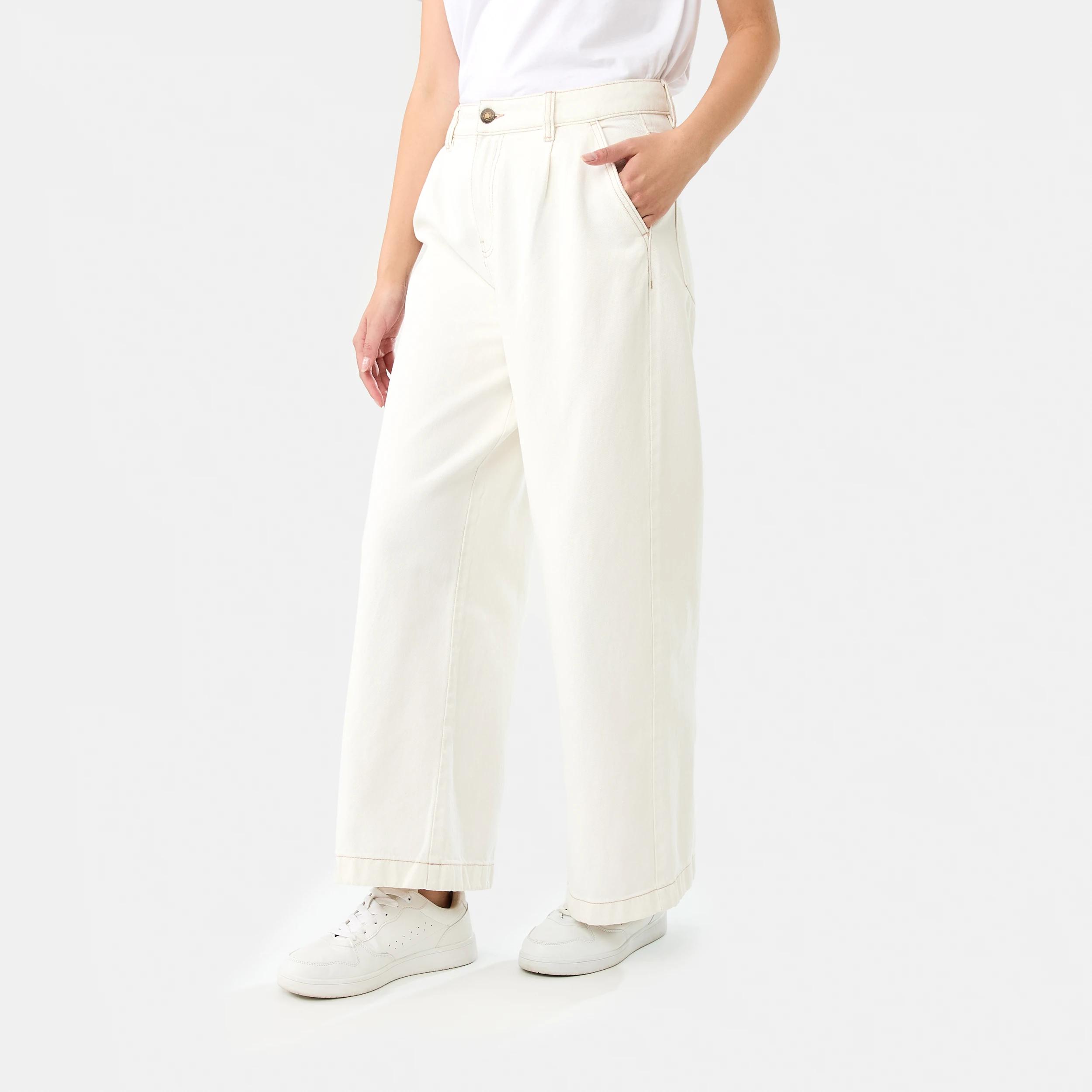 3 Pleat Front Jeans ECRU DENIM, 3 of 9