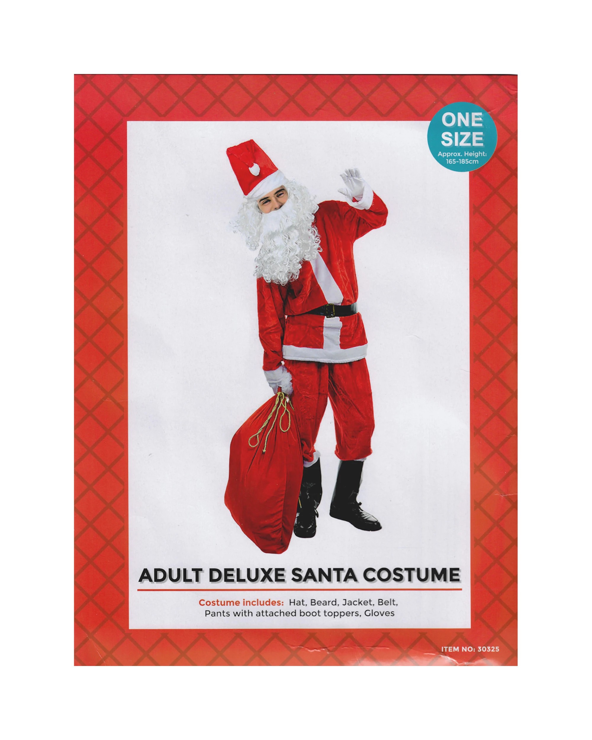 2 Partyrama Adult Deluxe Santa Costume - Red, 2 of 2