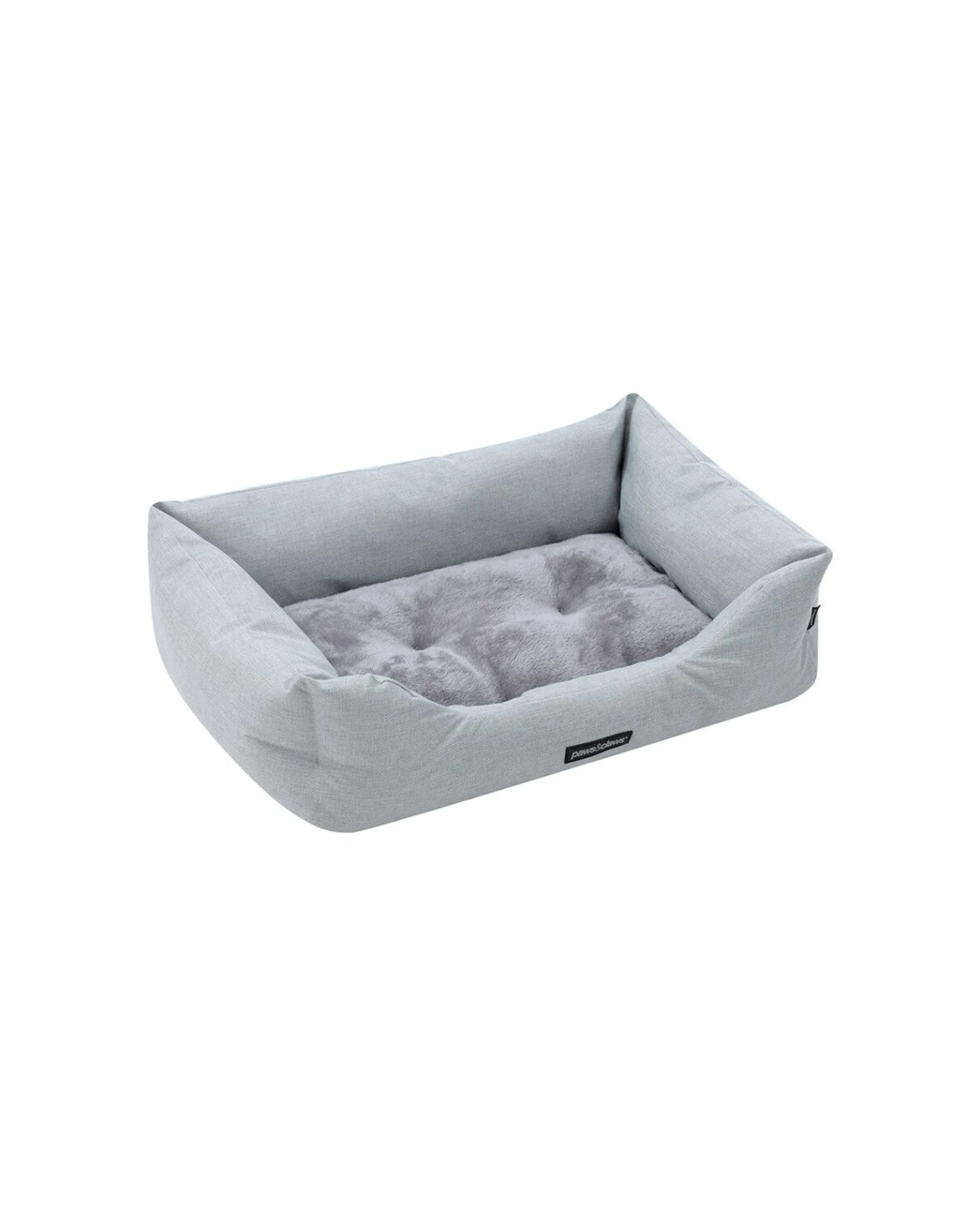 3 Paws And Claws Walled Pet Bed High Walls Plush Non Slip Medium 70x50x21cm - Grey, 3 of 7