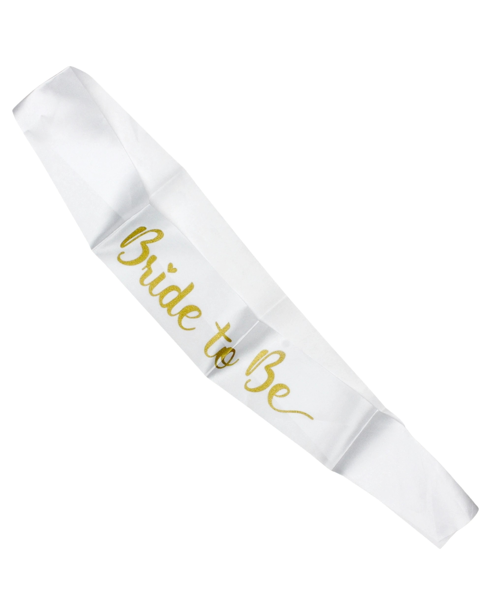 2 JD Party Bride to Be White Satin Sash, 2 of 2