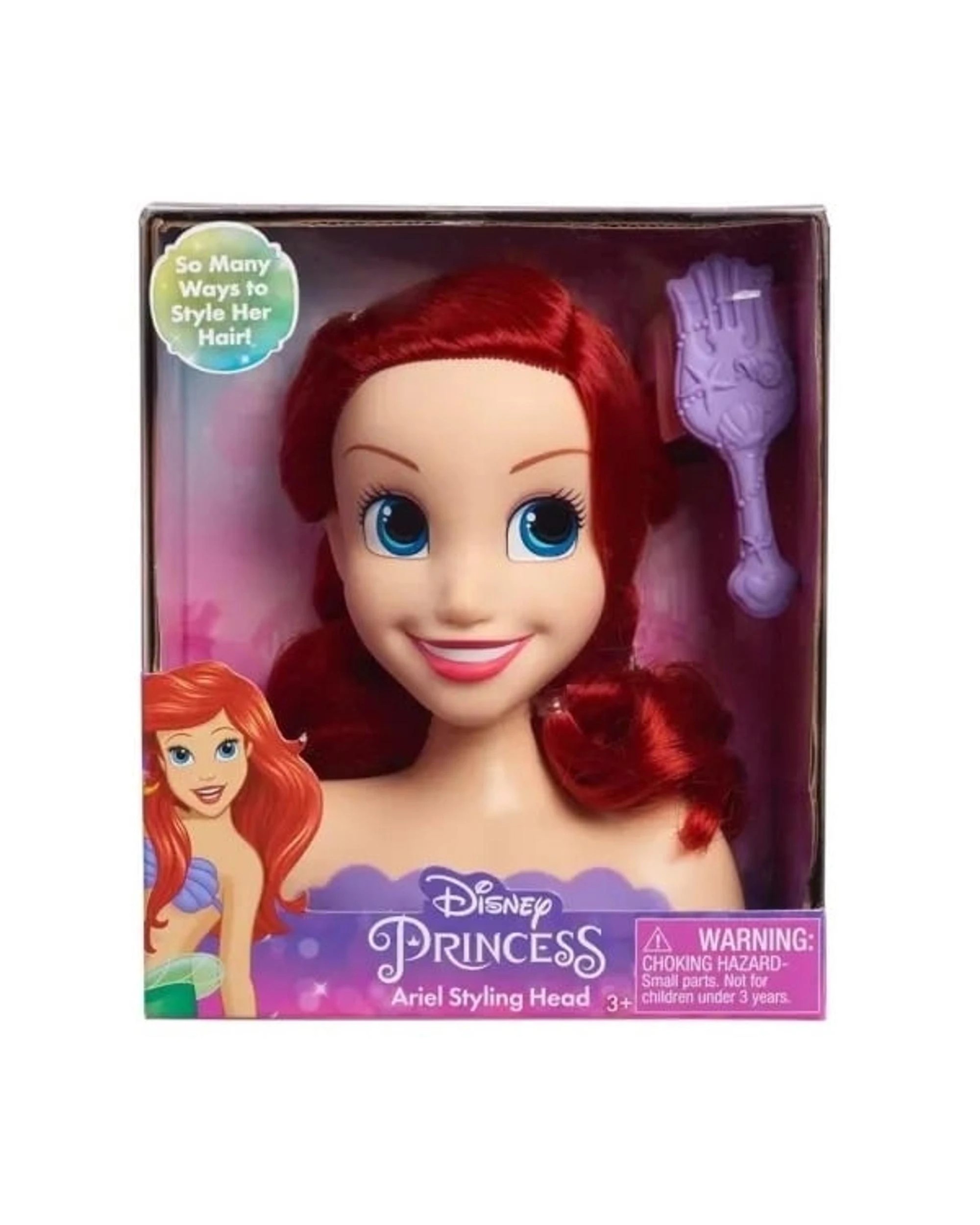 4 Disney Princess Ariel Mini Styling Head, 4 of 4