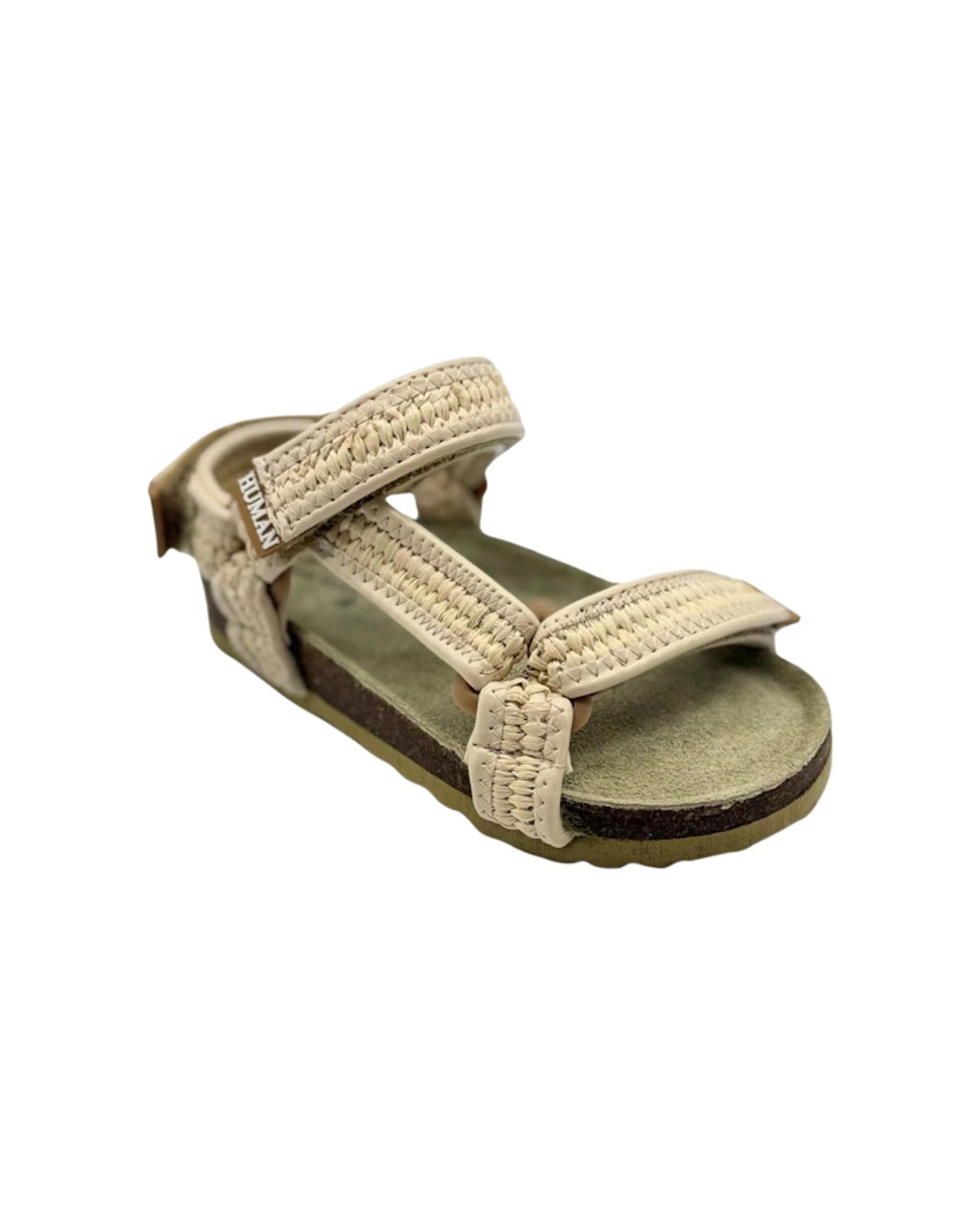 3 Human Shoes Epic Kids Raffia Upper Adjustable Straps Comfort Natural NATURAL, 3 of 4