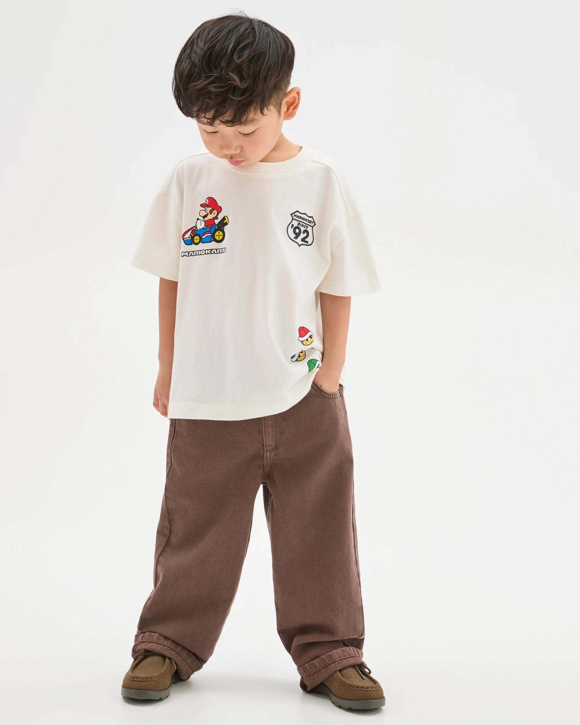1 Super Mario Australian Cotton T-Shirt CLOUD DANCER, 1 of 7