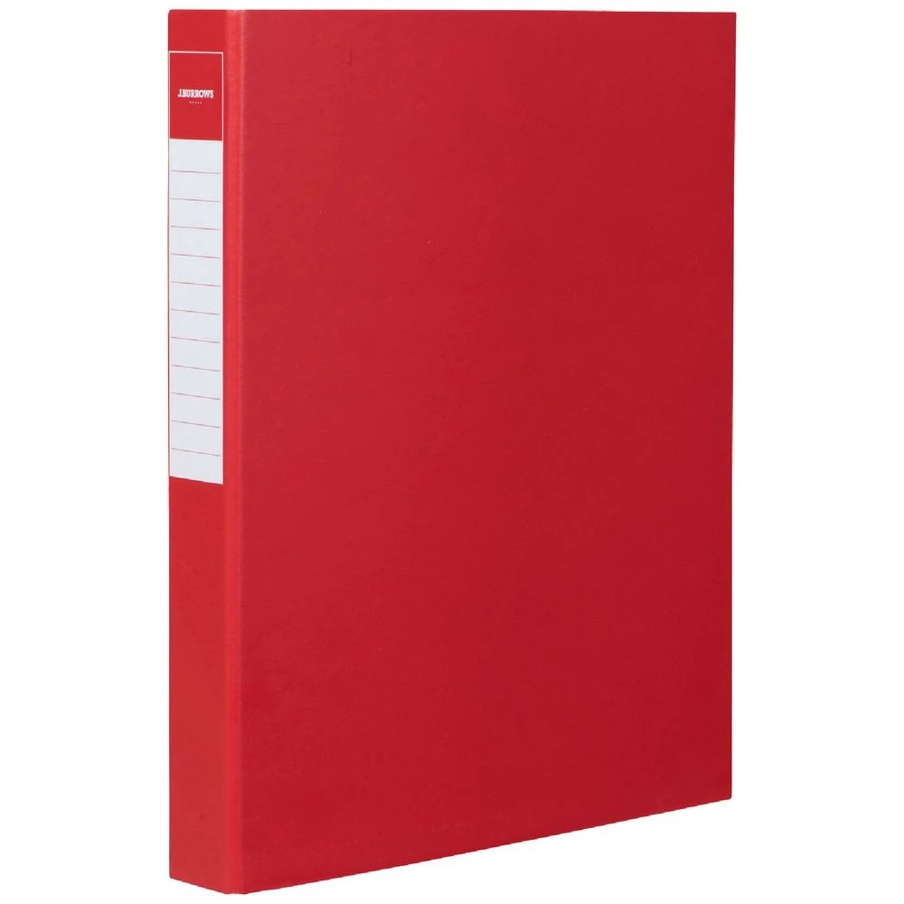 1 J.Burrows Binder A4 2 D-Ring 25mm Matte Red, 1 of 5
