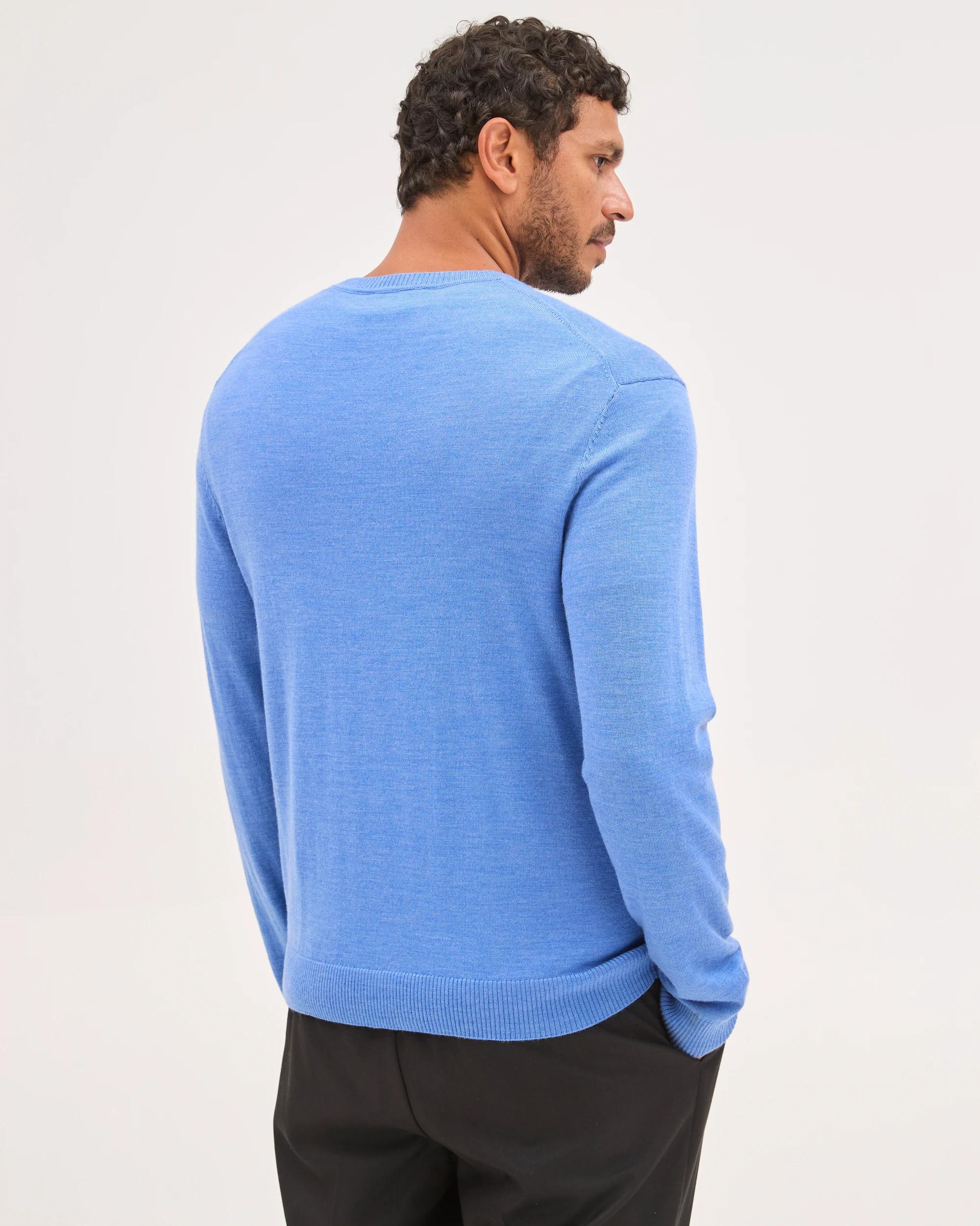 6 Preview Australian Merino Wool Knit Jumper TRUE BLUE, 6 of 6