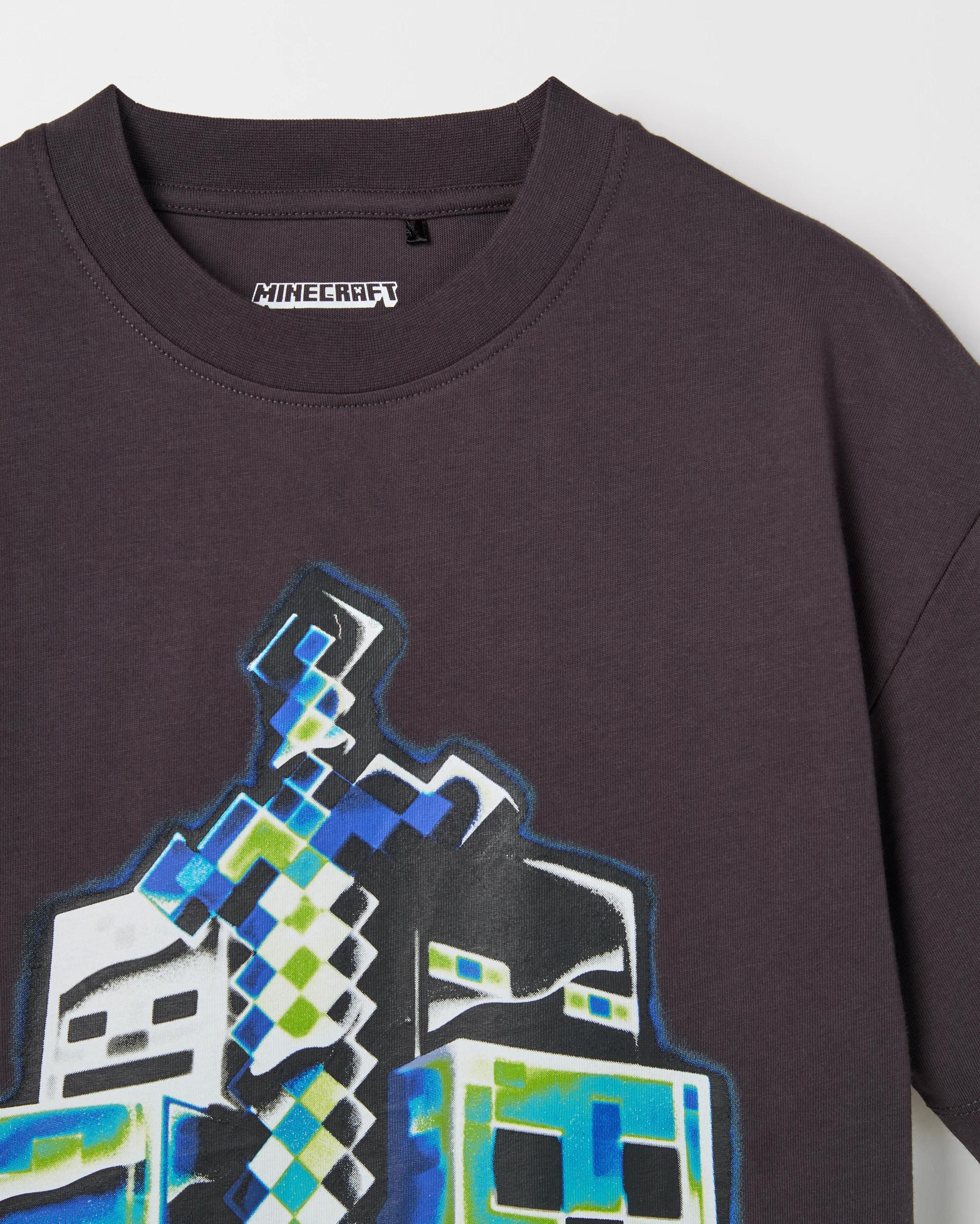 2 Minecraft Australian Cotton T-Shirt CHARCOAL, 2 of 2