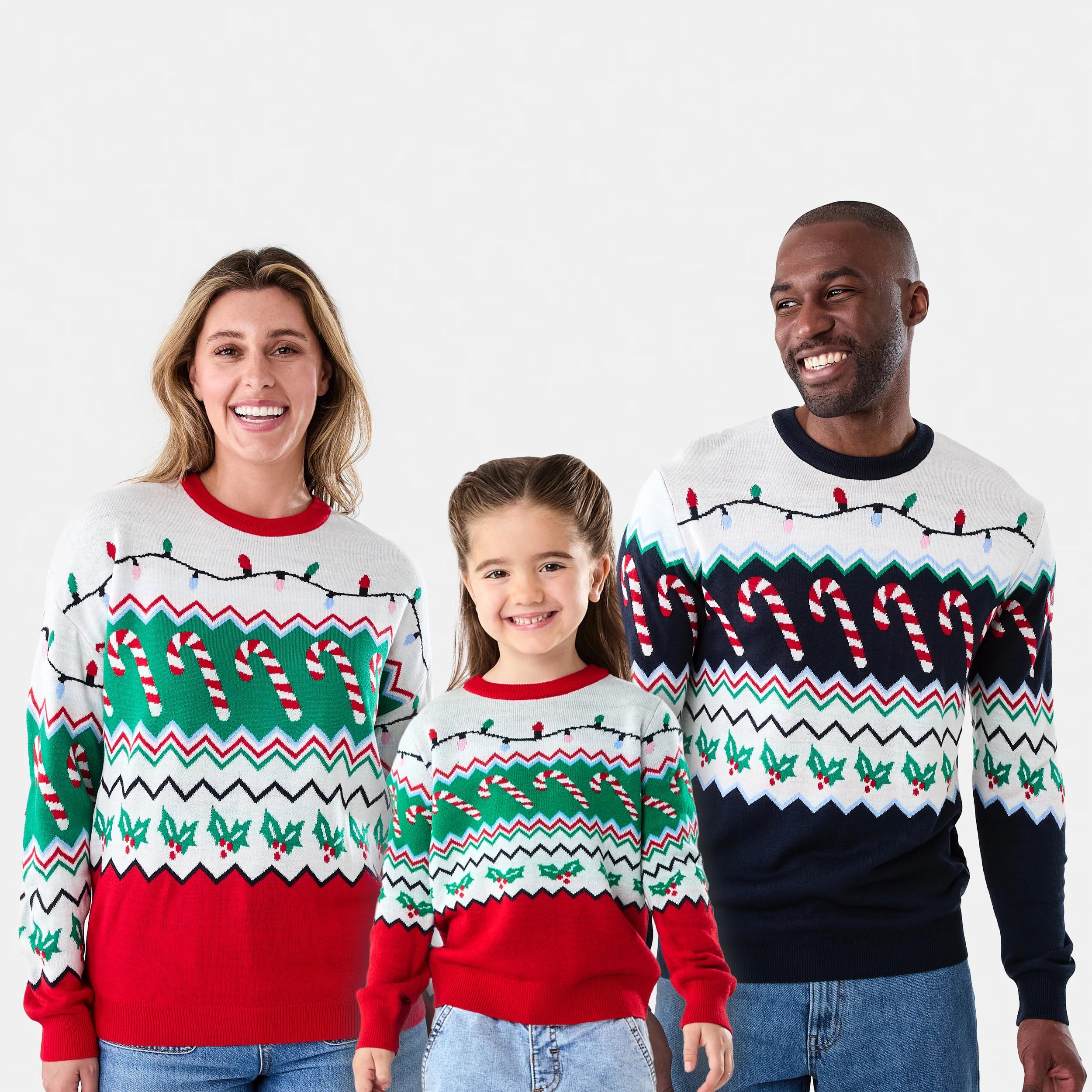 2 Christmas Knit Family Matching Jumper Red Yoke, 2 of 8