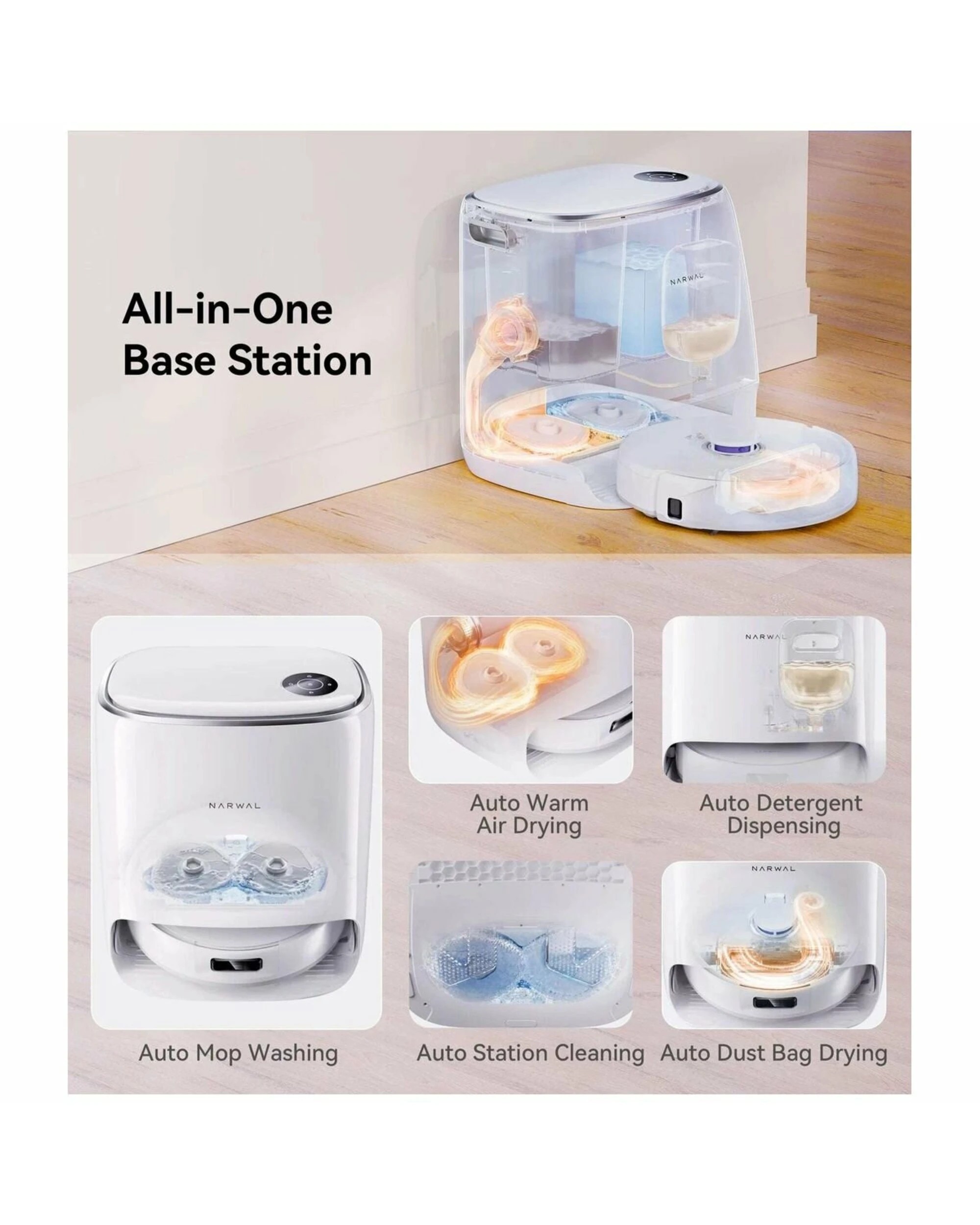 3 Narwal Freo X Ultra Robot Vacuum Mop Auto Wash AI DirtSense Technology, 3 of 5