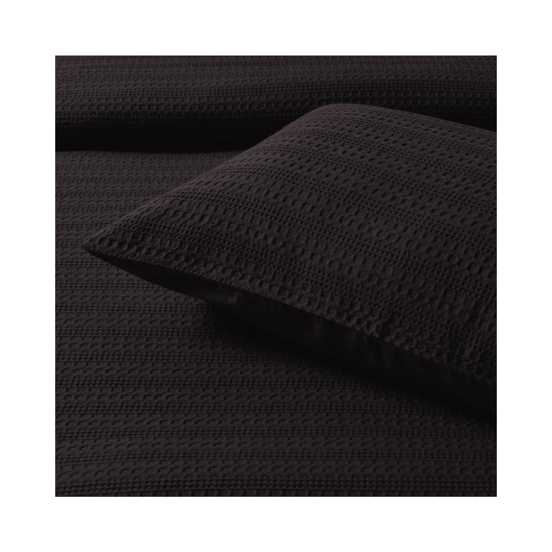 5 Bianca Bedding Kahlani Waffle Jacquard Quilt Cover Set - Chocolate King - Brown, 5 of 5