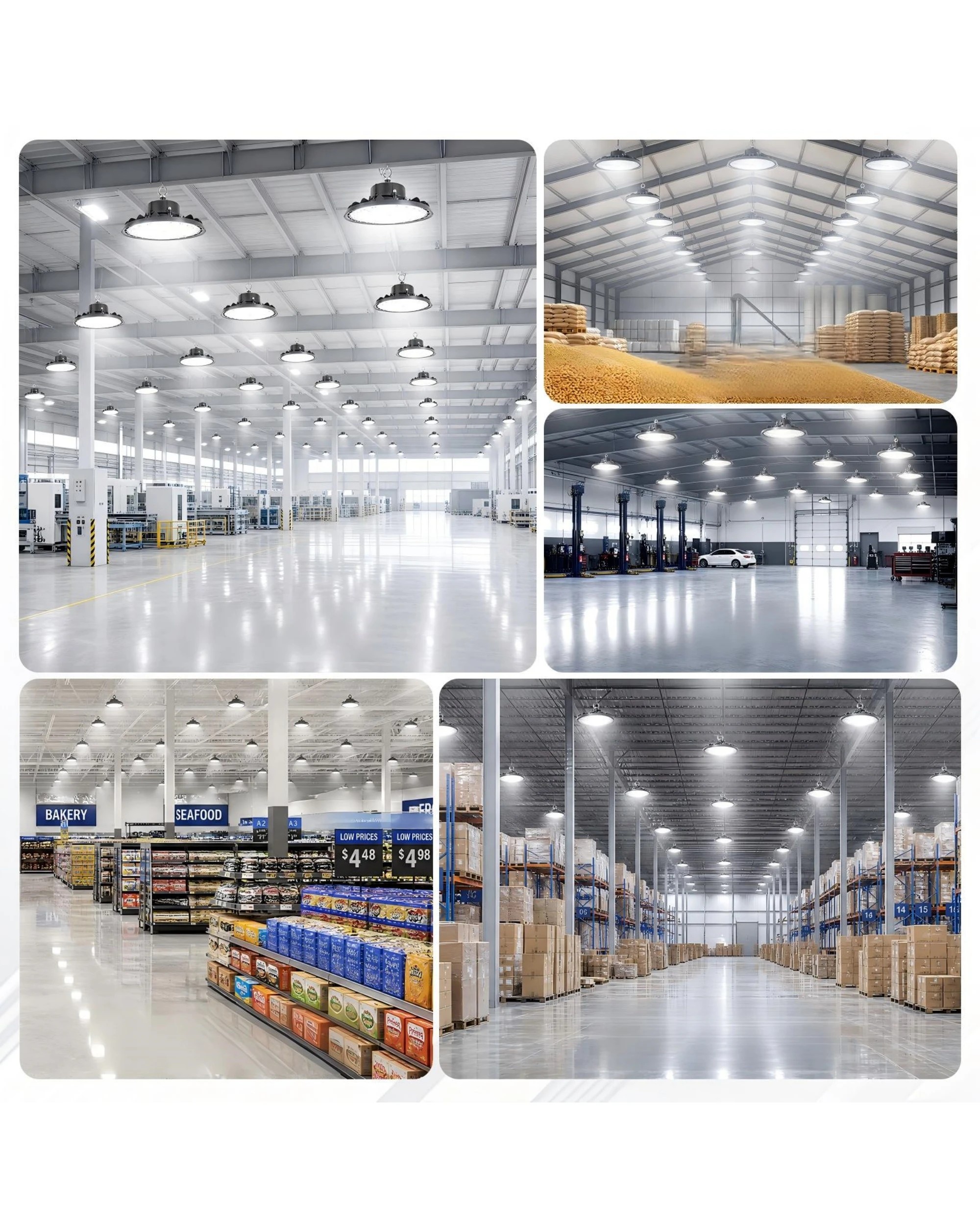 7 Advwin LED High Bay Light 200W IP66 3000K-6500K, 4 Pack - Black, 7 of 7