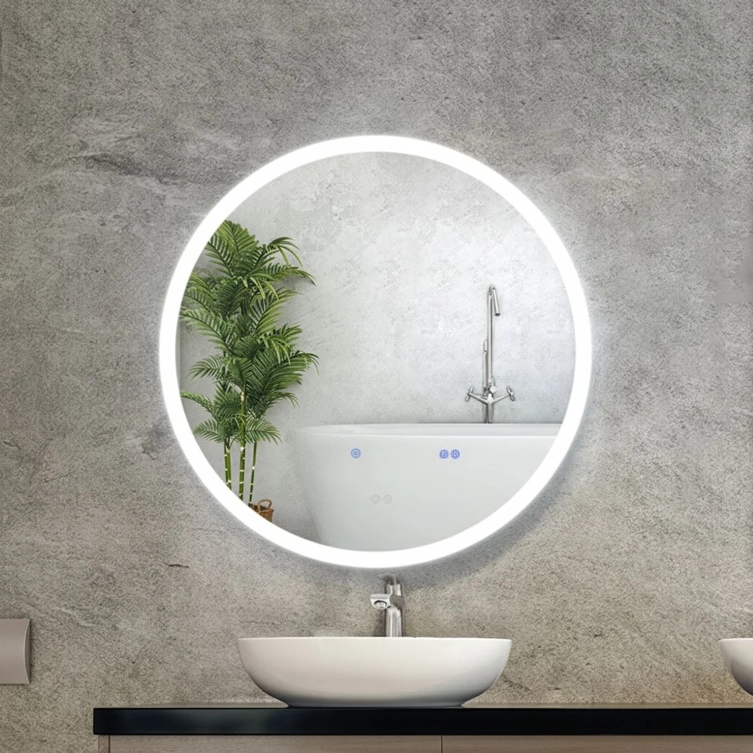 7 Embellir Wall Mirror 80cm with Led light Makeup Home Decor Bathroom Round Vanity - Multi, 7 of 7