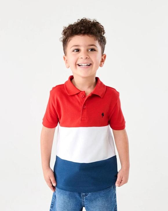 Colour Block Polo Shirt