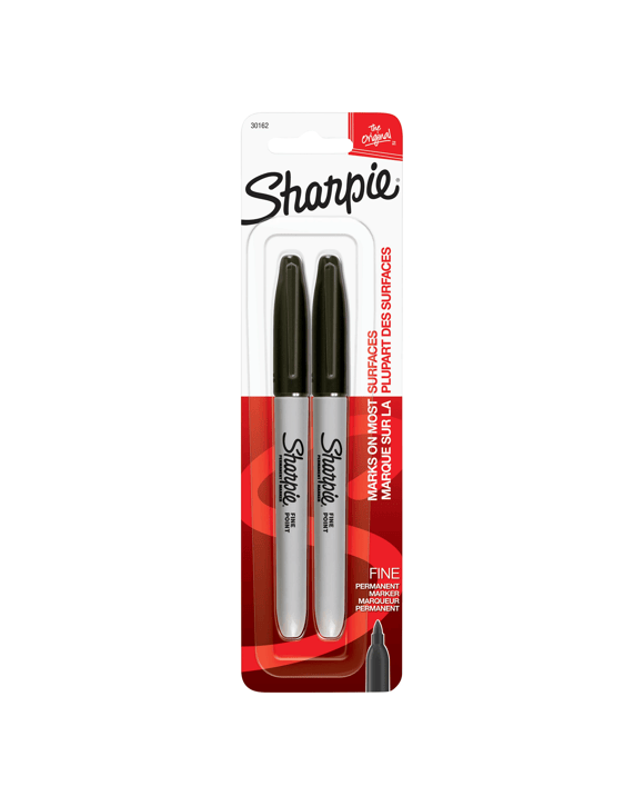 2 Pack Sharpie Fine Point Permanent Marker - Black